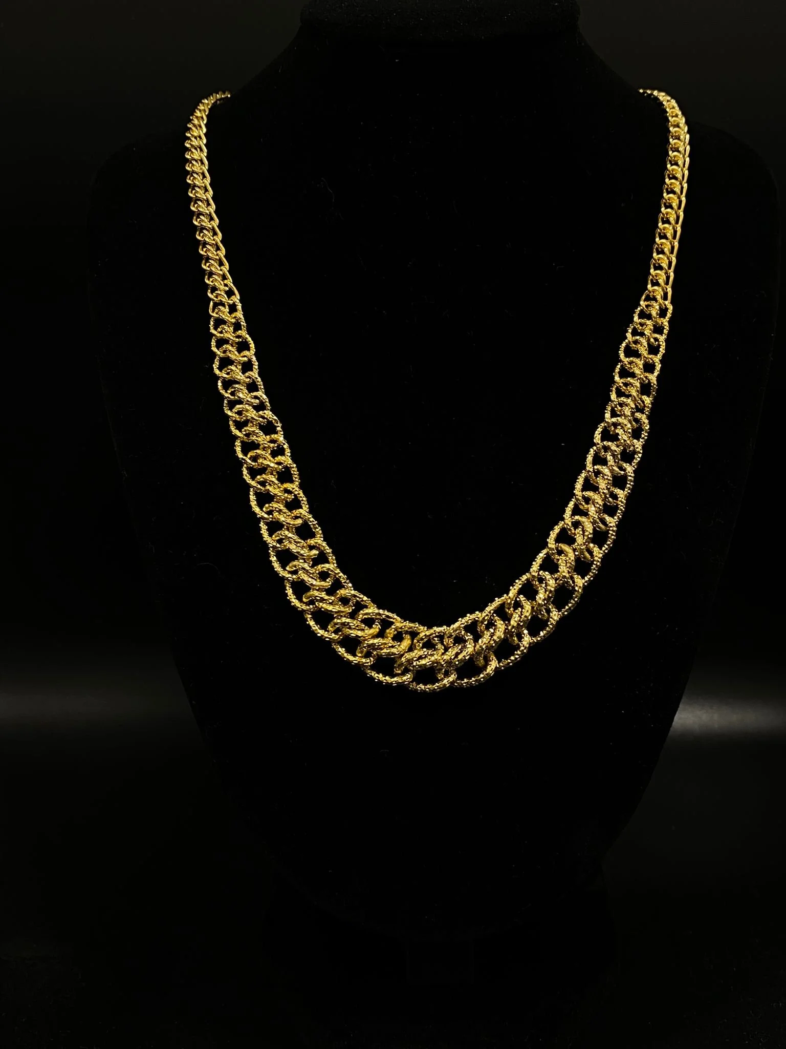 Collier maille américaine sablée