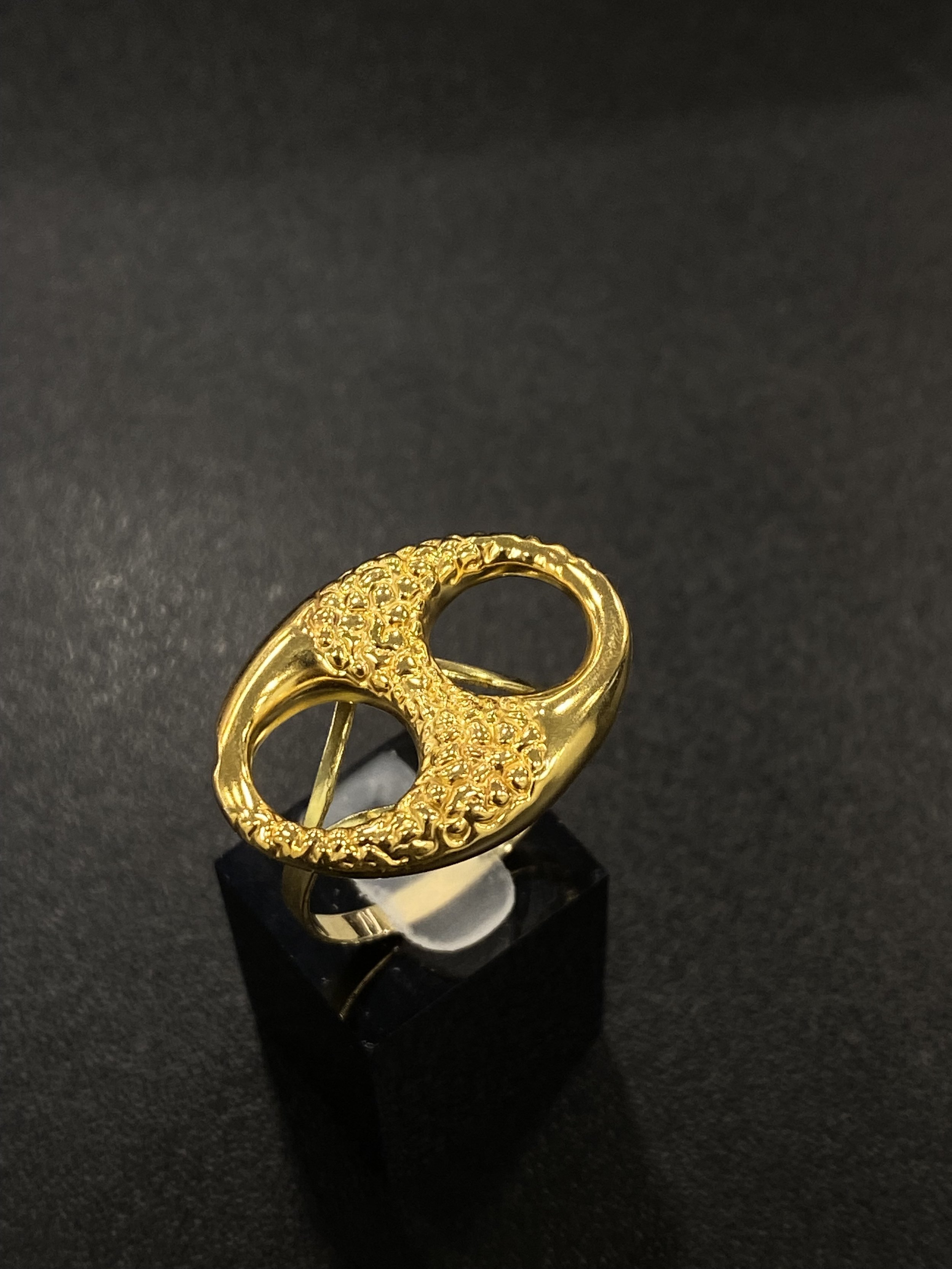 Bague femme grande graine de café