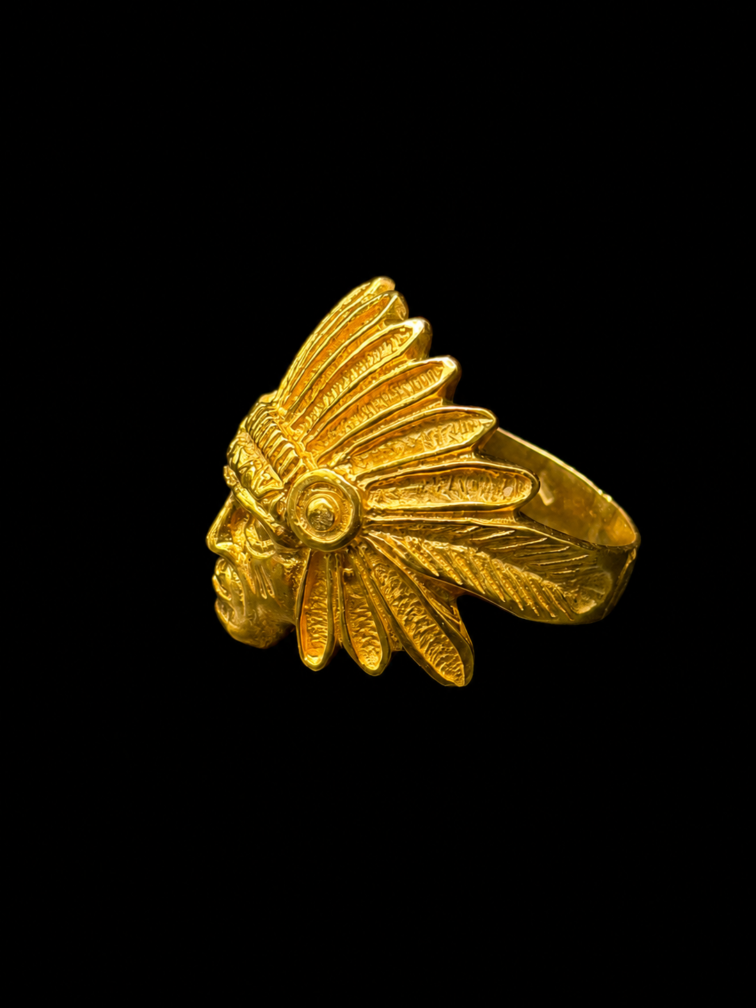 Bague tête Amérindien en