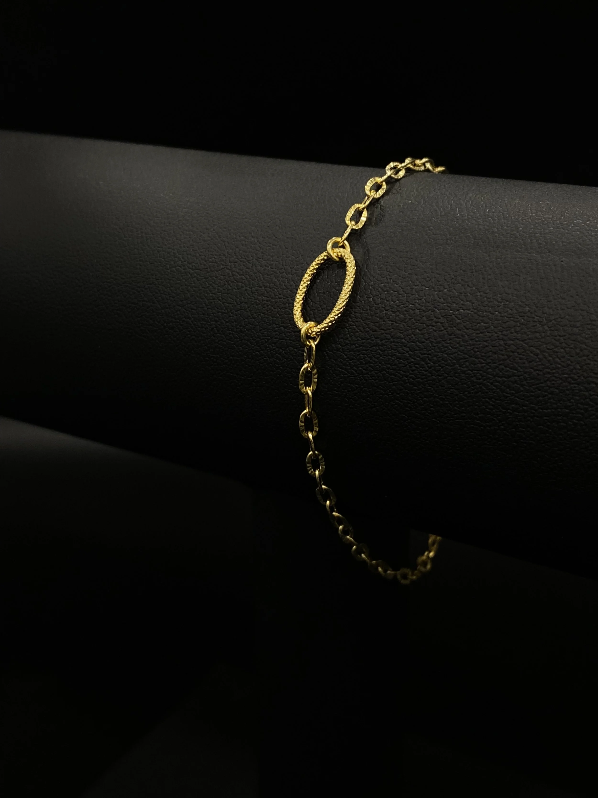 Bracelet maille forçat sablée