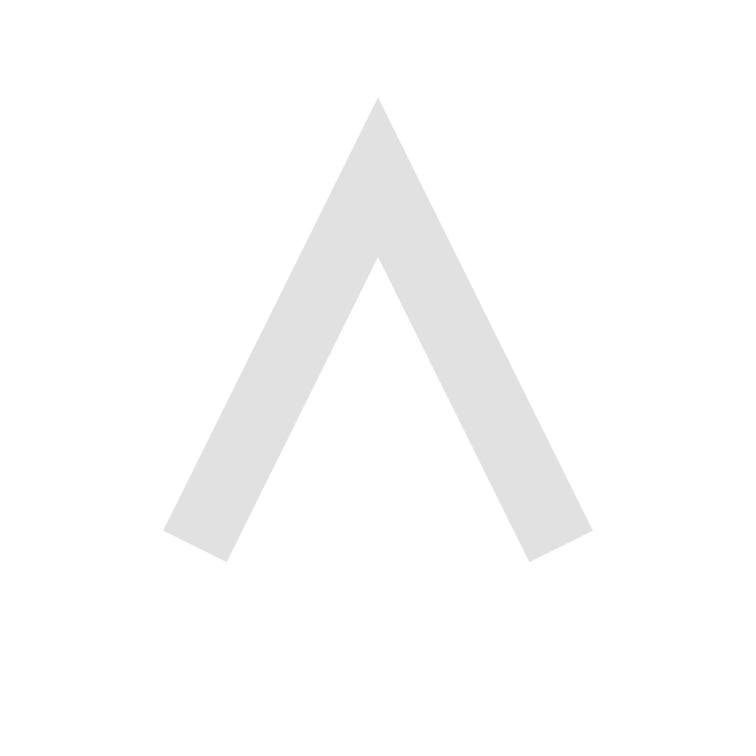 Black background with a white abstract letter 'A' in the center.