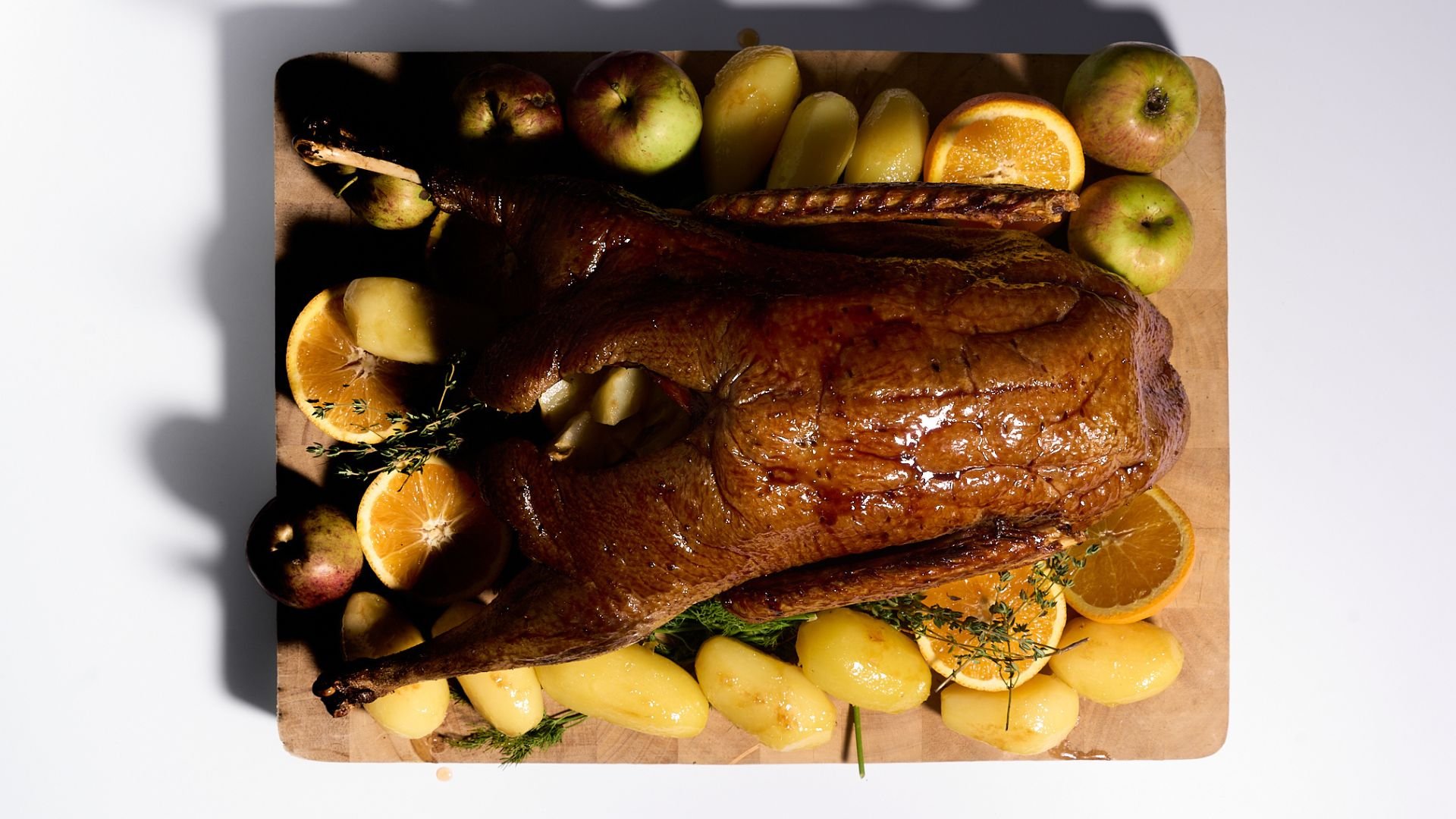 Roast Goose with Apples &amp; Prunes | Christmas Recipe