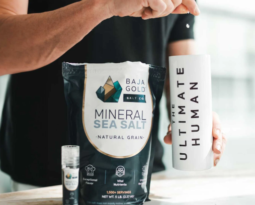 Baja Gold Mineral Sea Salt - Recommended by Gary Brecka - Pure & Authentic Fine Grind Salt for Cooking & Baking