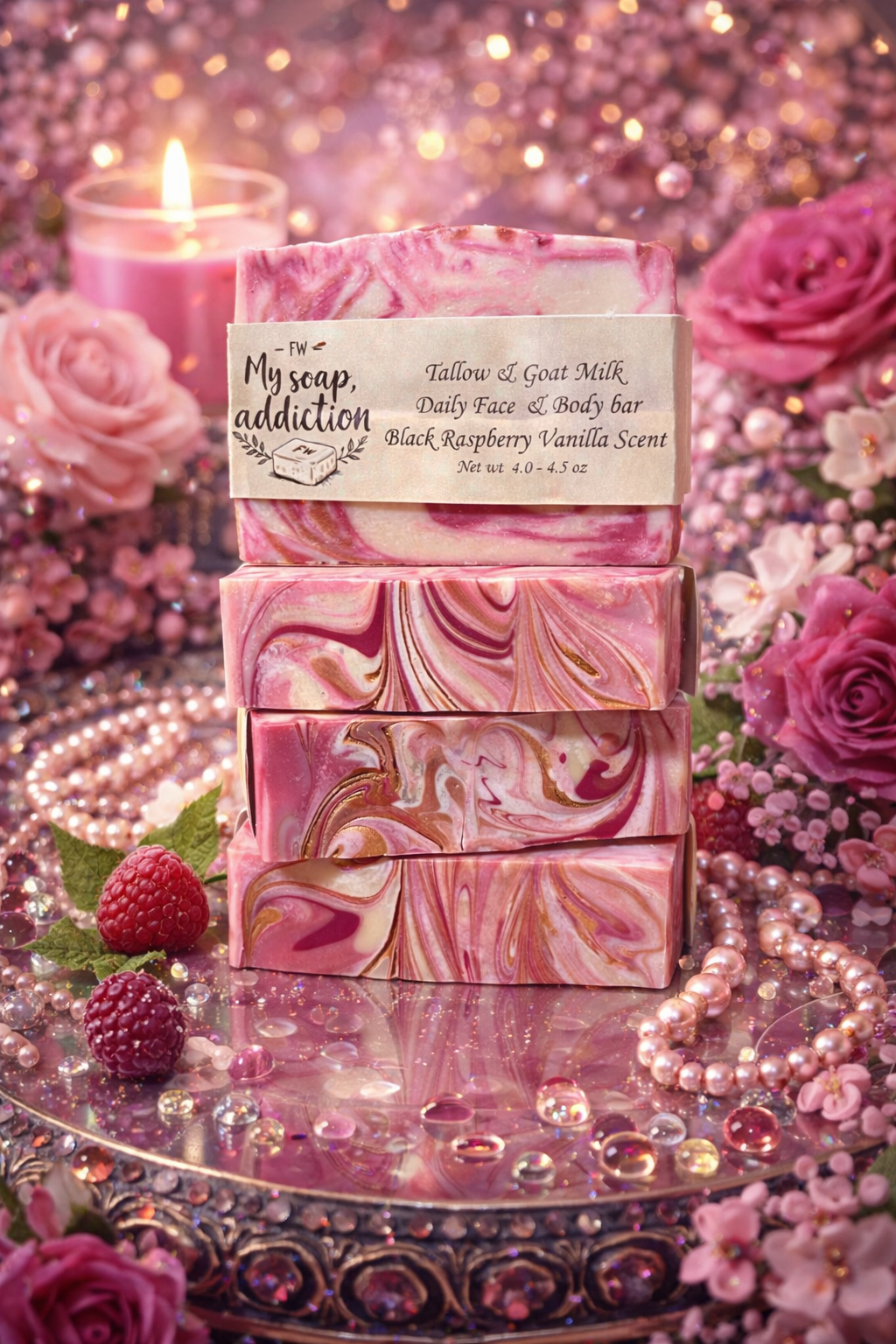 Goat Milk Soap Black Raspberry Vanilla