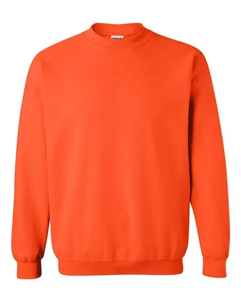 Orange Embroidered Crewneck