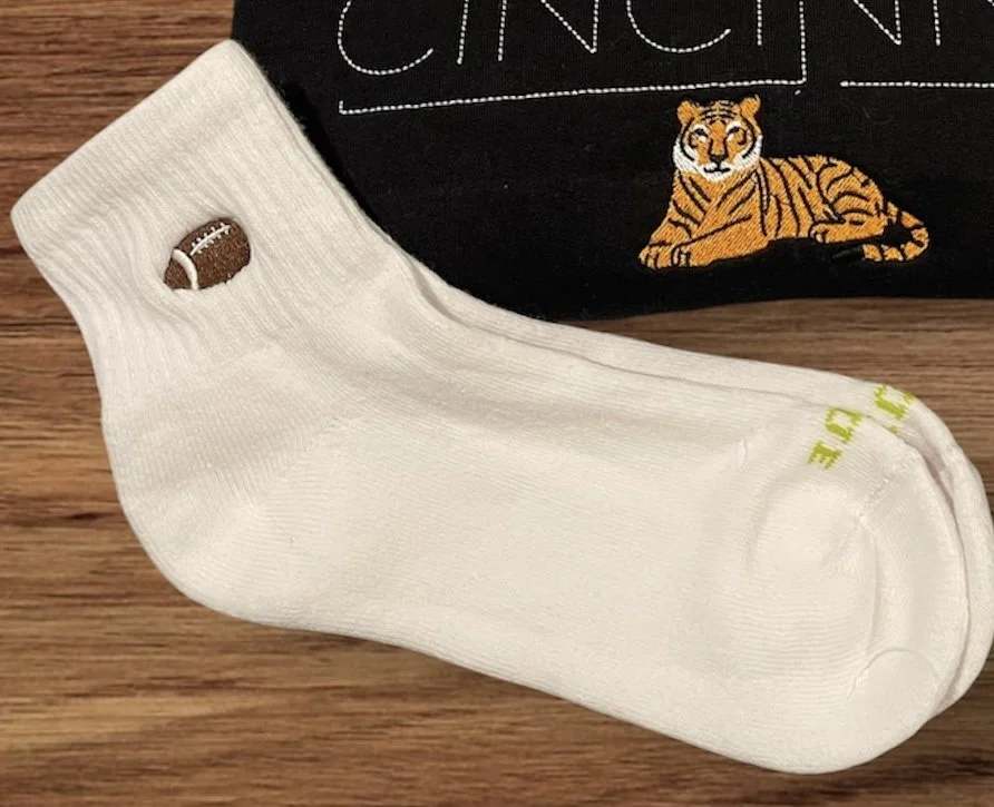 Football Embroidered Socks