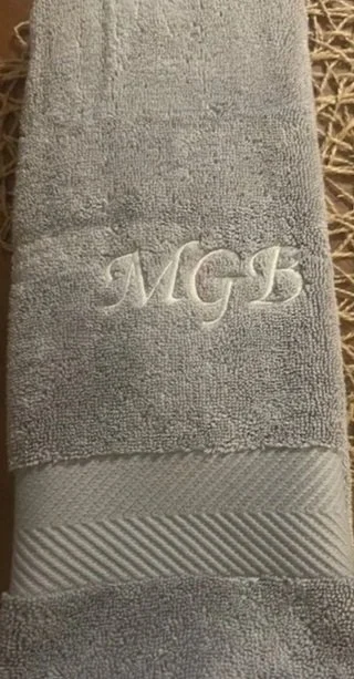 Monogram Embroidered Hand Towel