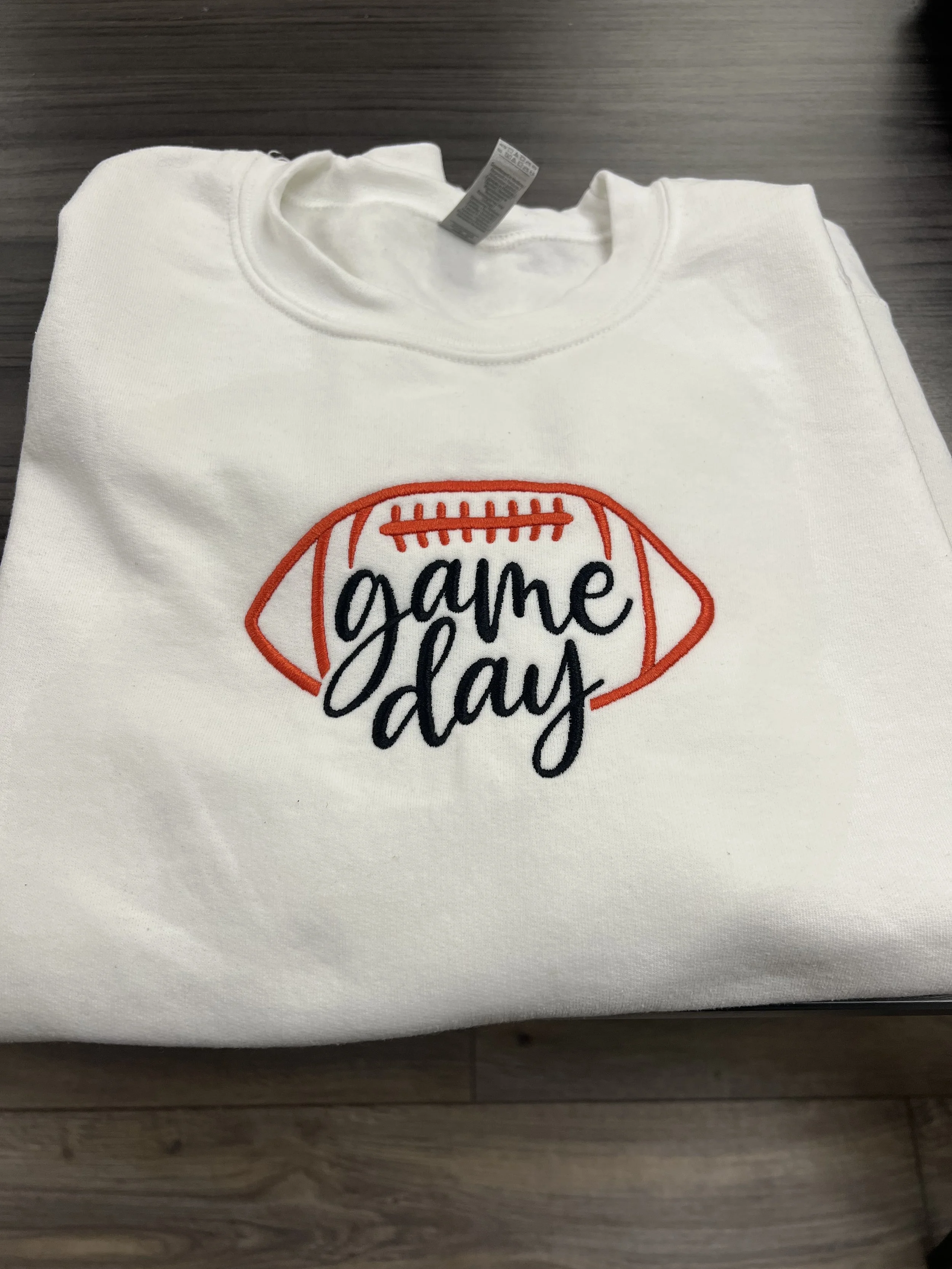 Game Day Embrodiery Sweatshirt -Medium