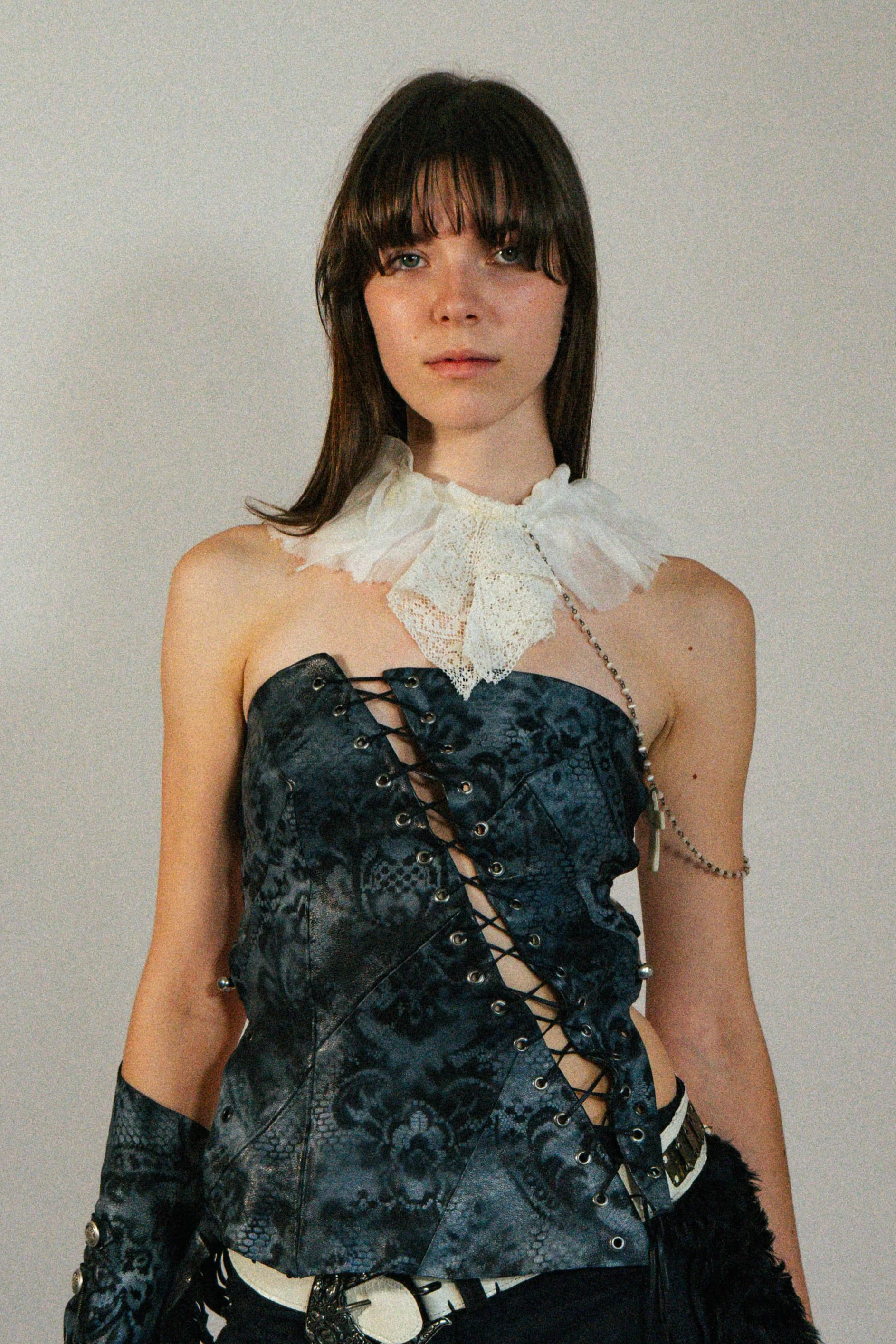 Romantic Lace Leather Corset