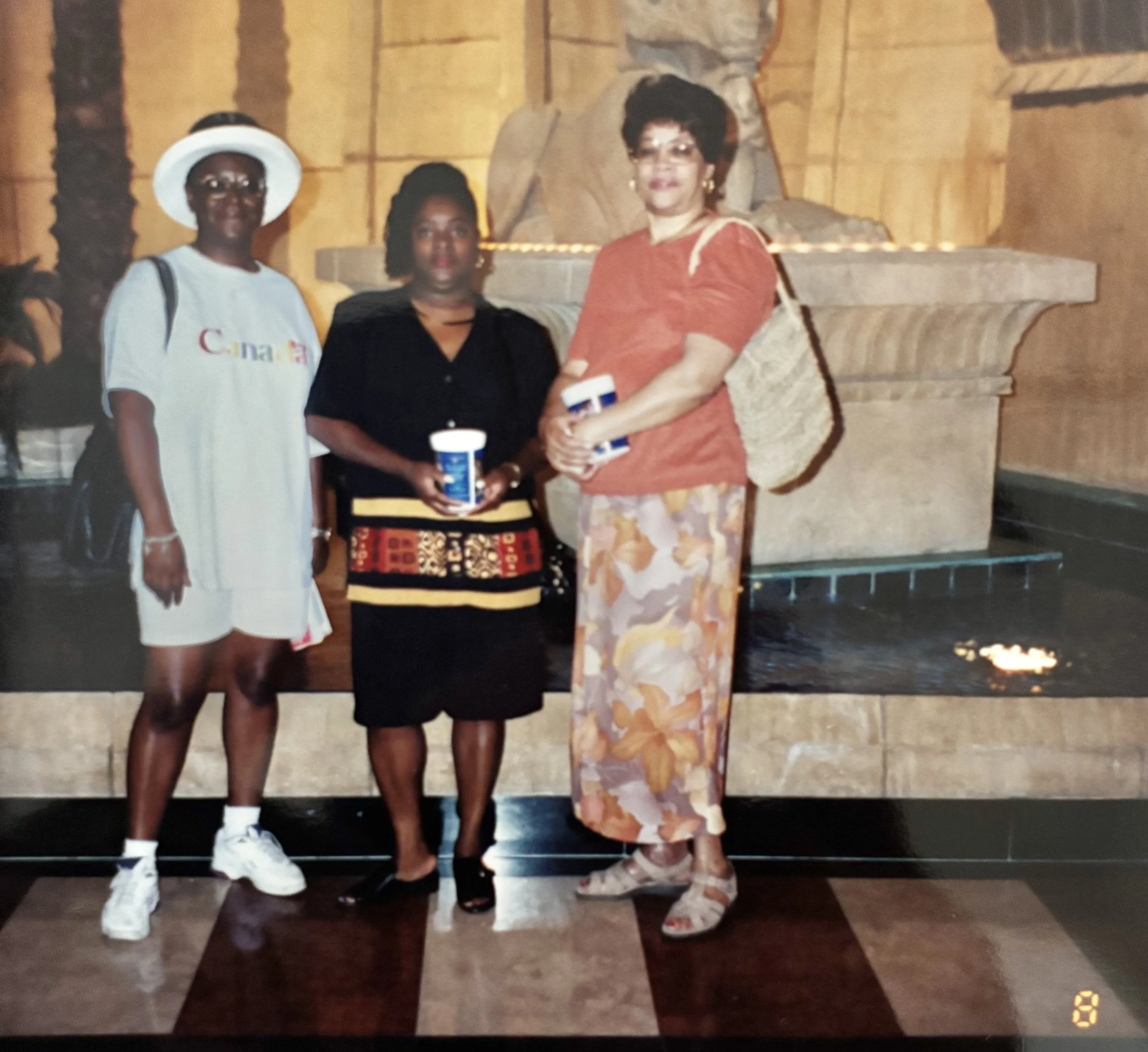 Reeva Finney, Elizabeth Phillips, and a family friend