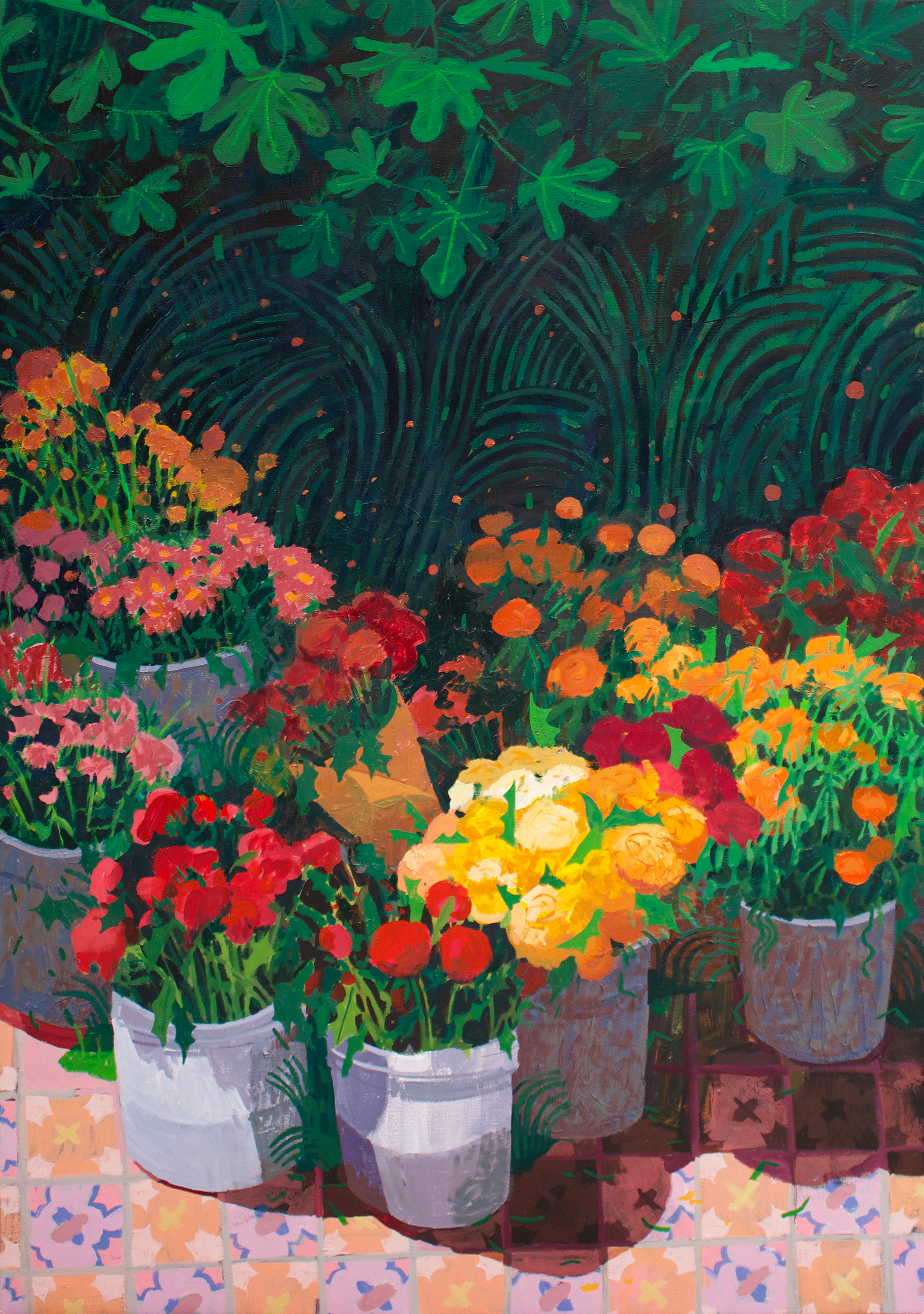 Market Under Fig Tree 38x57
