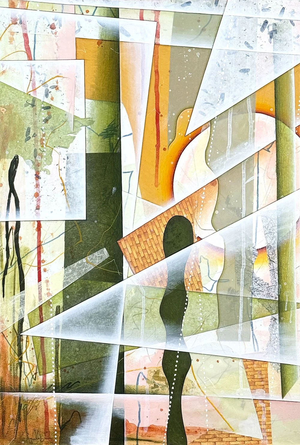 DAFFODIL LAMENT,  30.875"x21",  mixed media on canvas,  November 2025