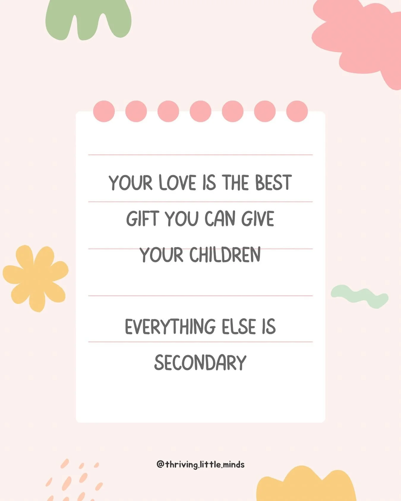 💛 &ldquo;Your love is the best gift you can give. Everything else is secondary.&rdquo; 💛

In the hustle of parenthood, it&rsquo;s easy to get caught up in the &ldquo;to-do&rdquo; list: activities, schoolwork, playdates. But at the heart of it all, 