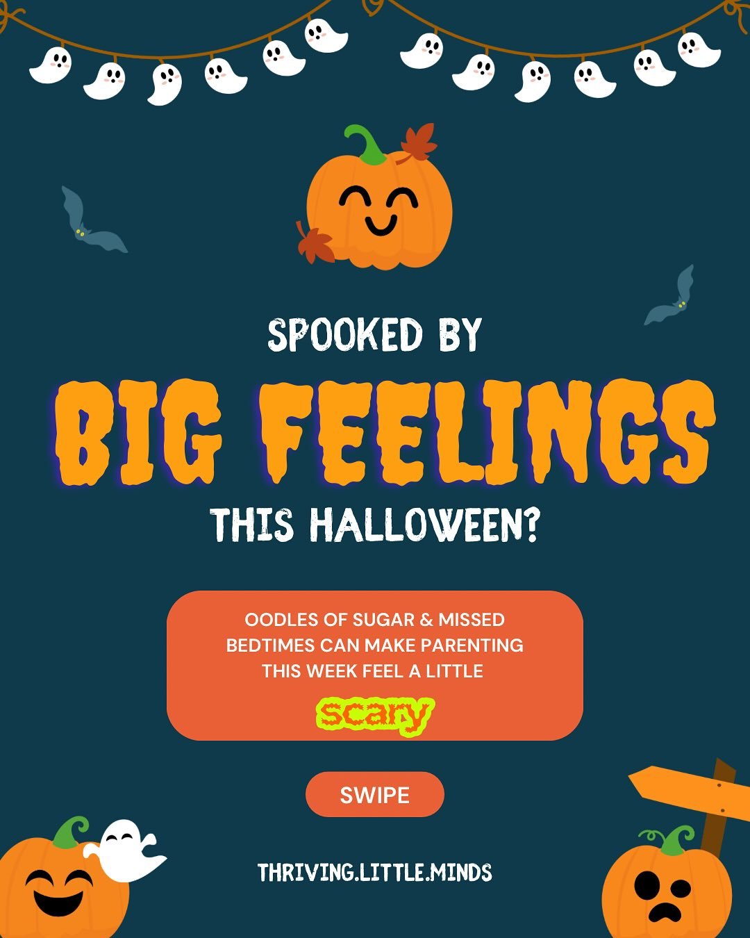 👻 Spooked by big emotions, sugar rushes, or late bedtimes this Halloween? You&rsquo;re not alone!
Even older kids can get thrown off by the excitement, sugar, and change in routine &mdash; it&rsquo;s a lot for their nervous systems to process.

Inst