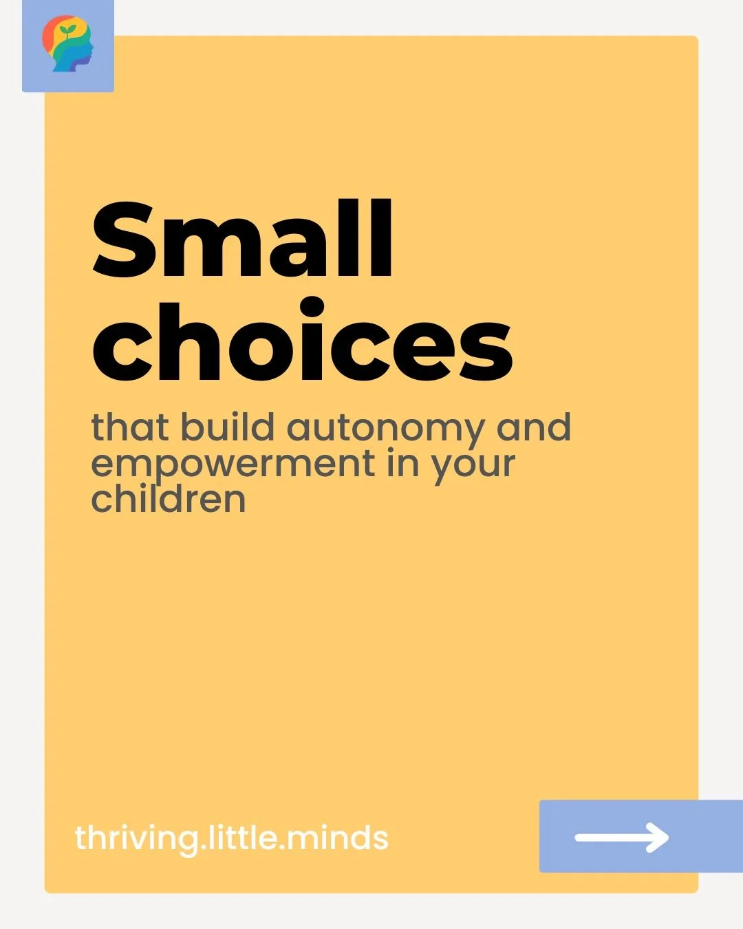 Empowering children doesn&rsquo;t have to be complicated.
Giving them small choices throughout the day&mdash;what to eat, wear, or do&mdash;helps them feel capable, confident, and heard.
Which choice will you offer your child today? 💛