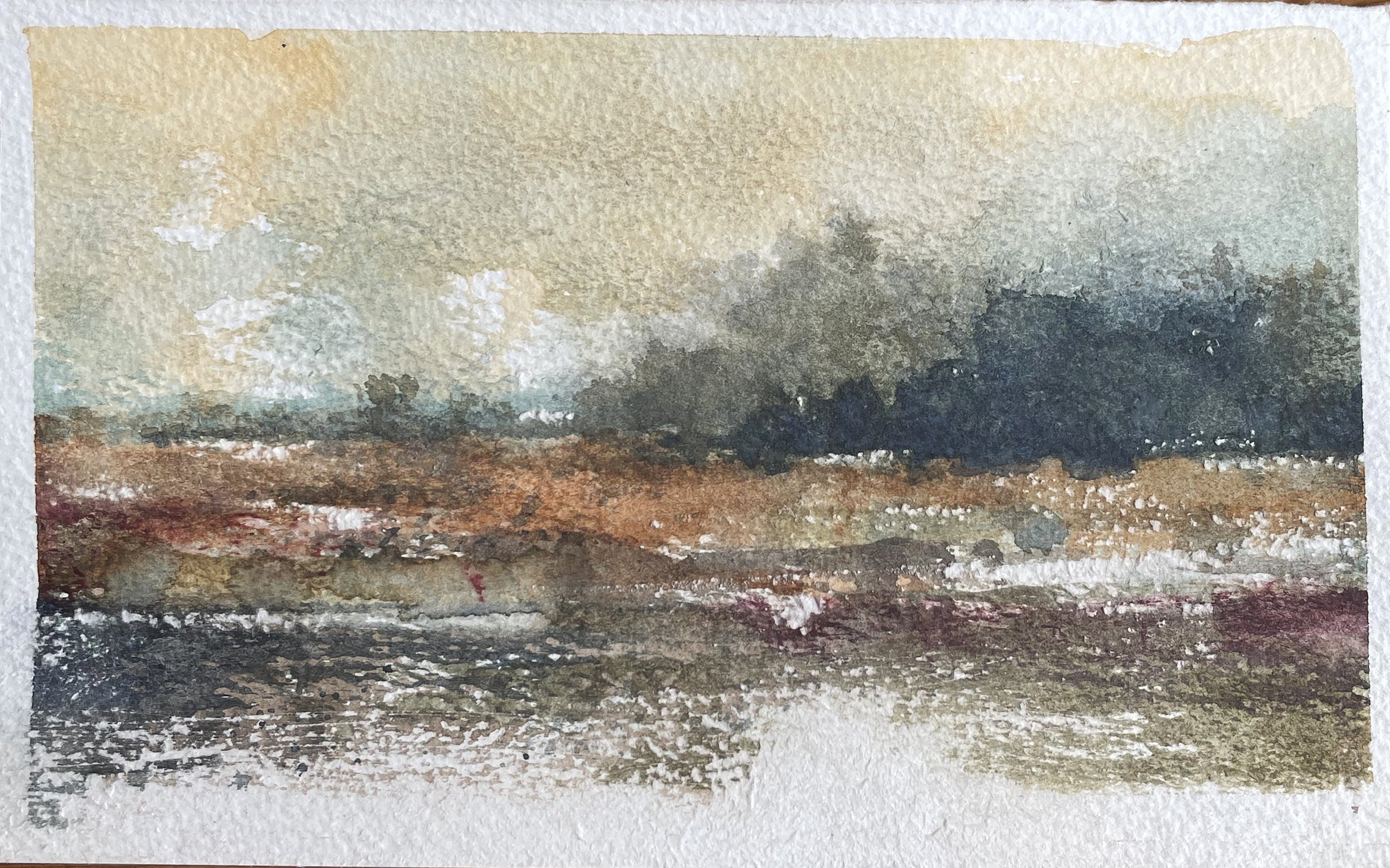 Abu Dhabi landscape 12 x 9 inches watercolor on watercolor paper