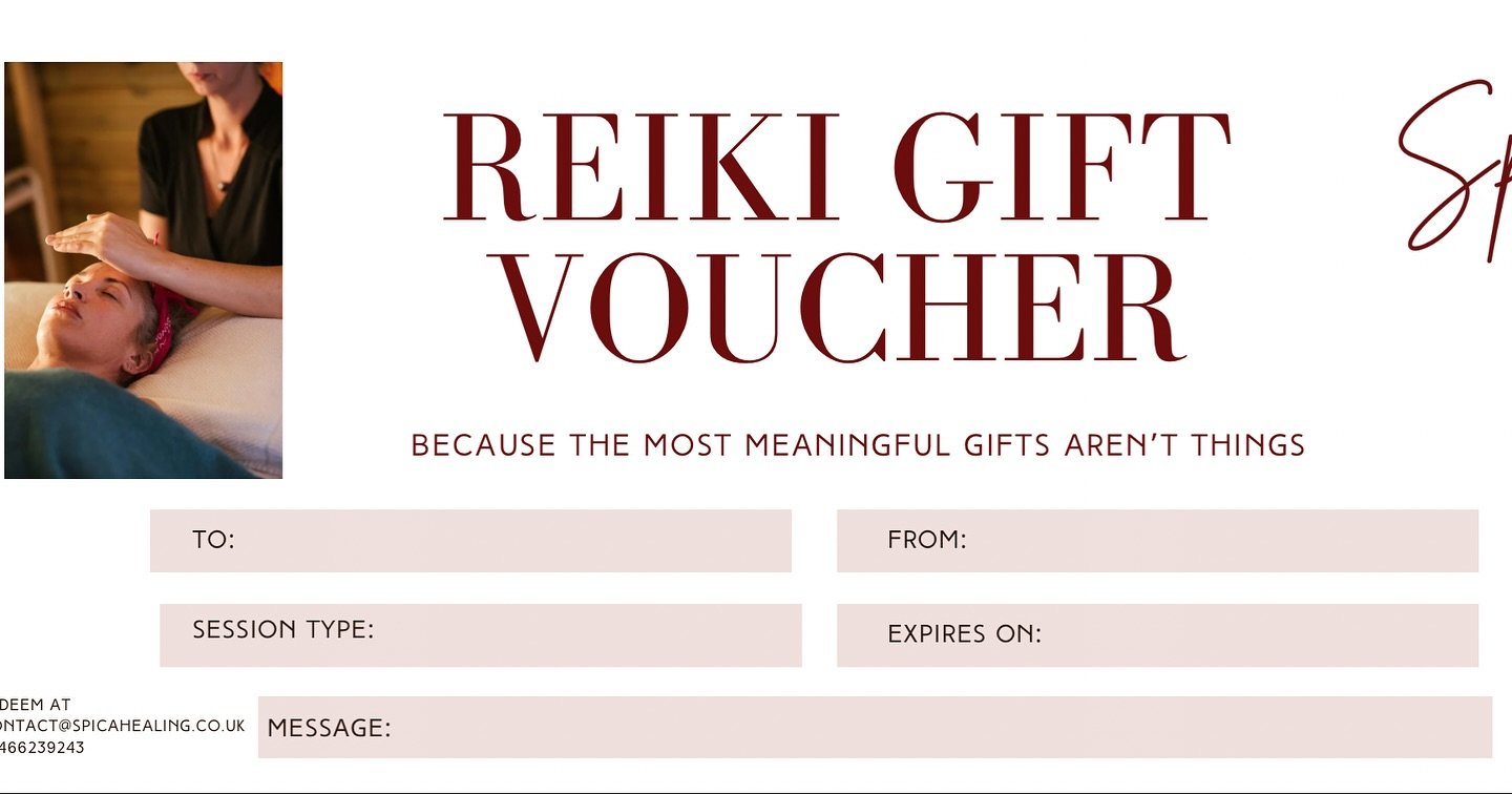 Gift your loved one a Reiki Healing session, Reiki Training Course or a Soul Realignment session this Christmas 🎄
This Reiki Gift Voucher is a little moment of stillness in the middle of the festive rush&hellip; a chance for your loved one to slow d