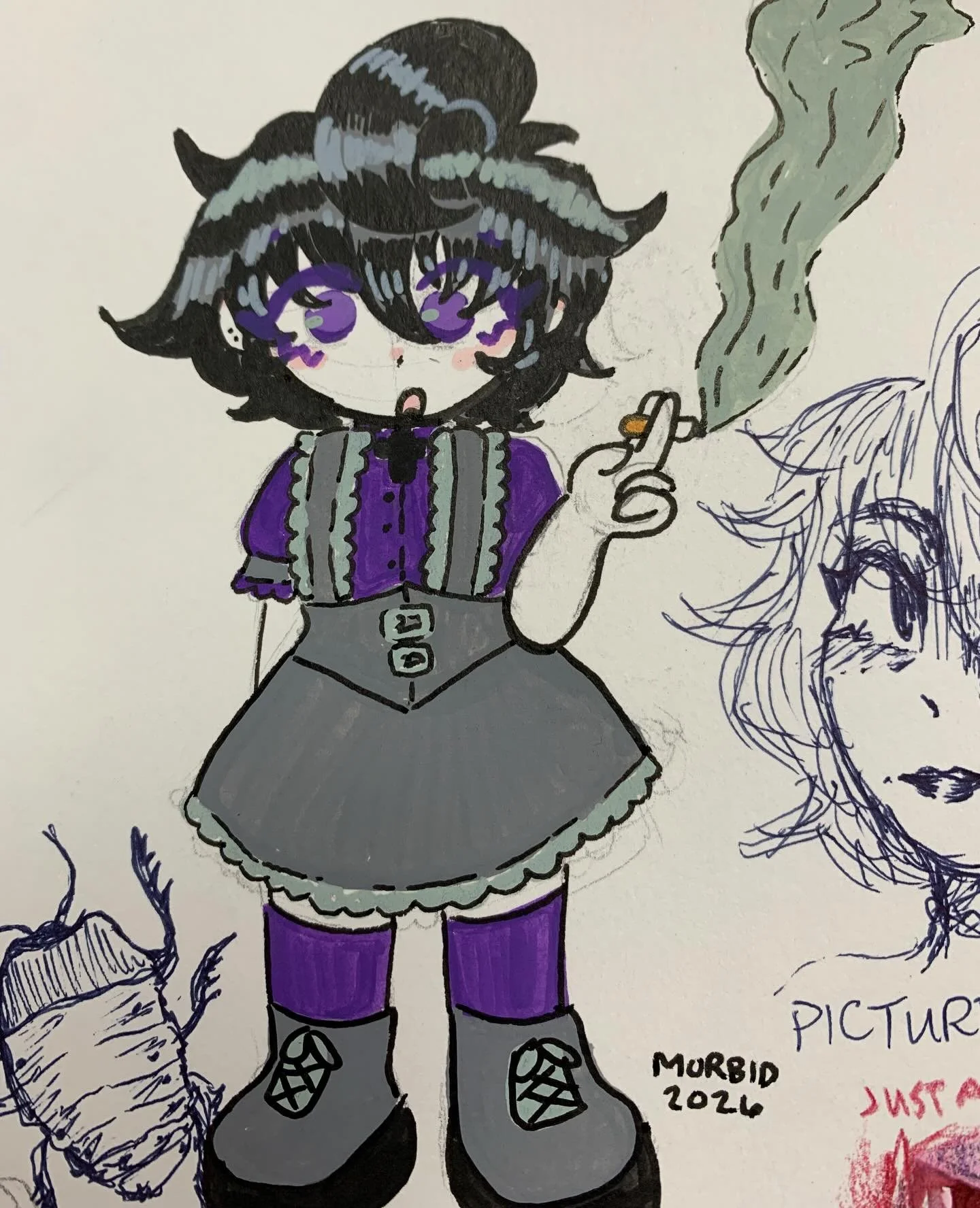 dorian sketchbook moments #sketchbooking #originalcharacter #yamikawaiiart