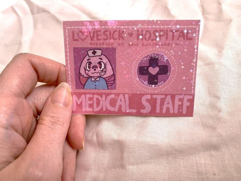 lovesick hospital staff badge