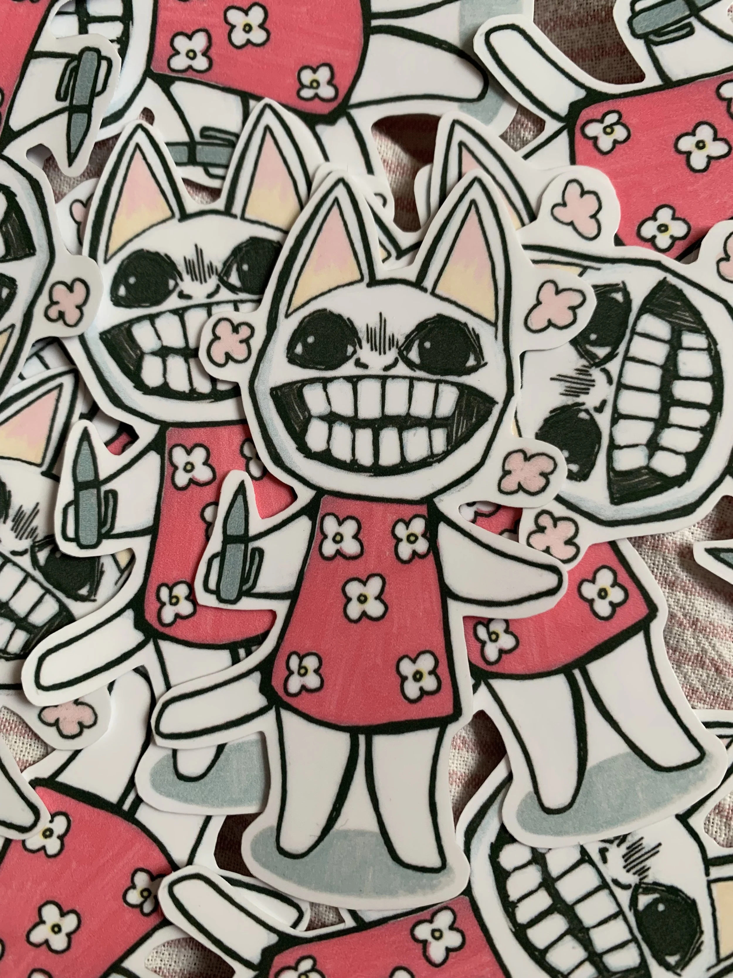 scary animal crossing stickers