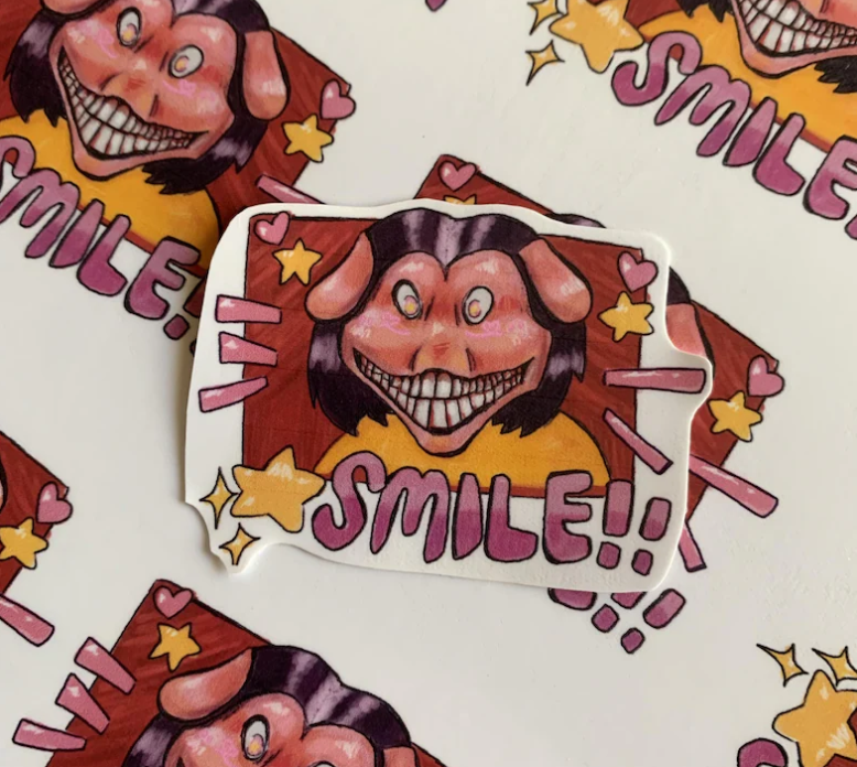smile dog stickers
