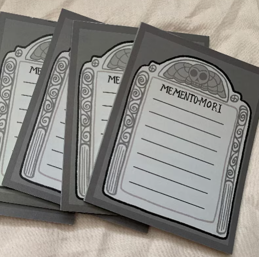 memento mori notepads