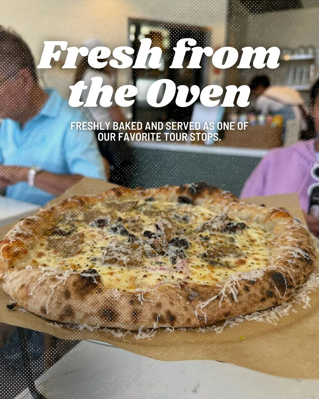 Every great food tour deserves a great pizza stop 🍕

This slice is packed with the kind of flavor that keeps guests smiling. Paired with beautiful coastal streets and local stories, it's more than just lunch, it's part of the experience.

Walk. Tast