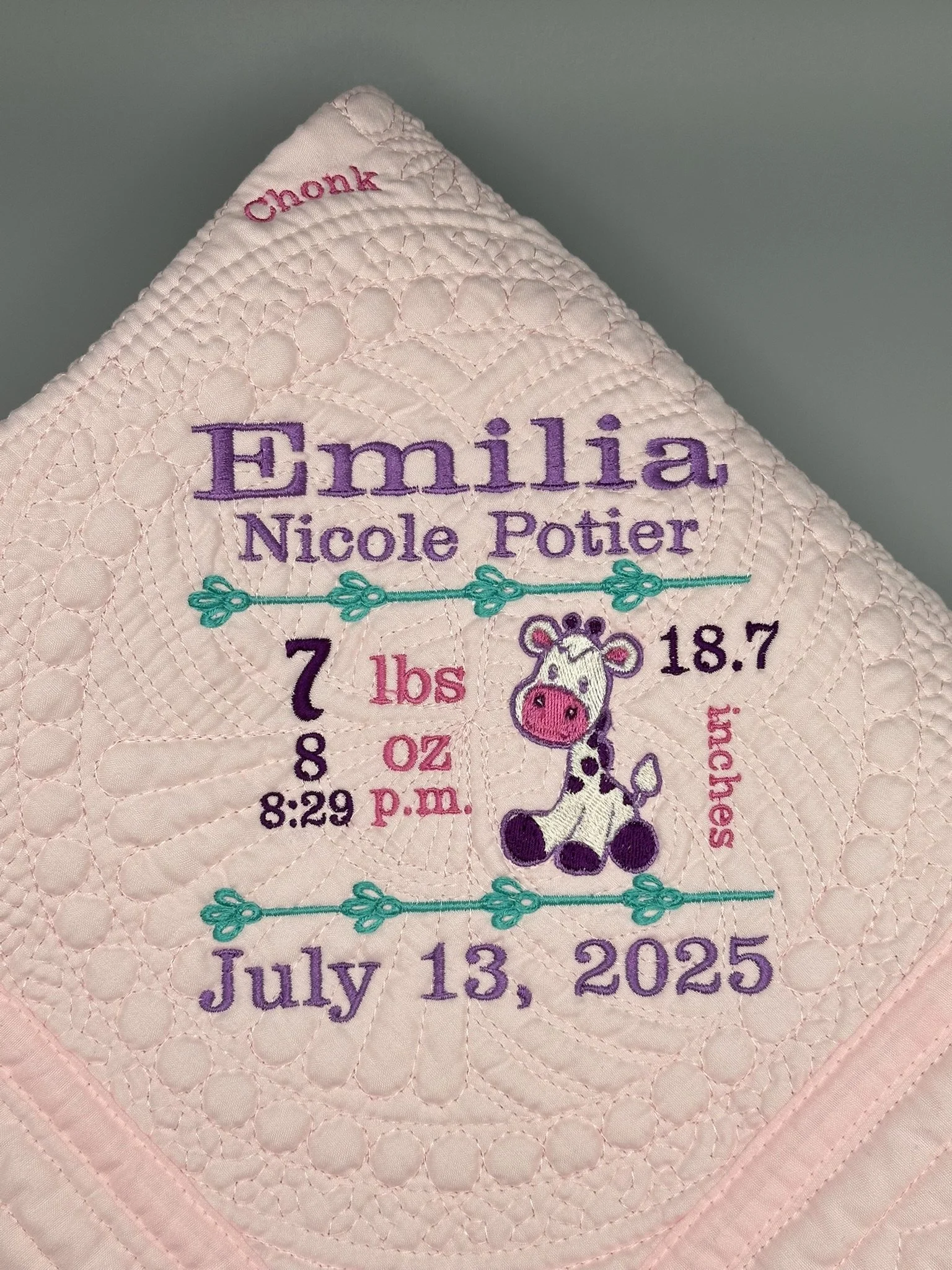 Birth Announcement Quilt Emilia