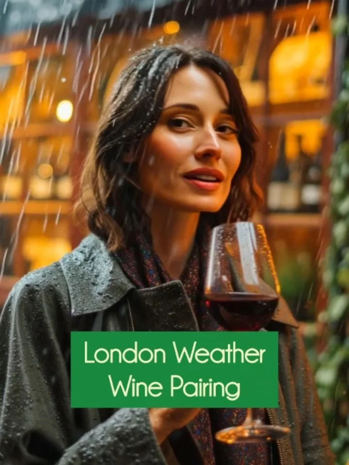 London weather = pure chaos with subtitles. But wine, darling, always has the answer:
 🌦 Drizzle = Pinot Grigio
 🌧 Proper Rain = Rioja
 ⛈️ Sideways Rain = Sparkling wine
 🌫 Misty = Chablis
 🌩 Thunderstorm = Syrah
 🔥 Hell (aka Central Line at 46&