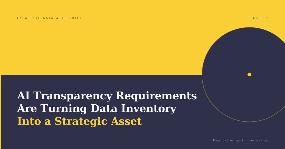 AI Transparency Requirements are Turning Data Inventory Into A Strategic Asset