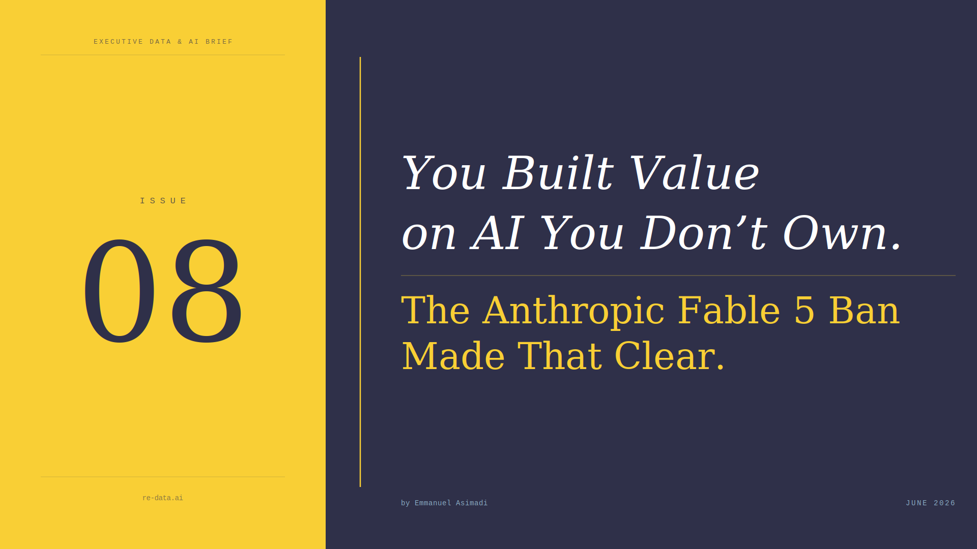 You Built Value on AI You Don’t Own