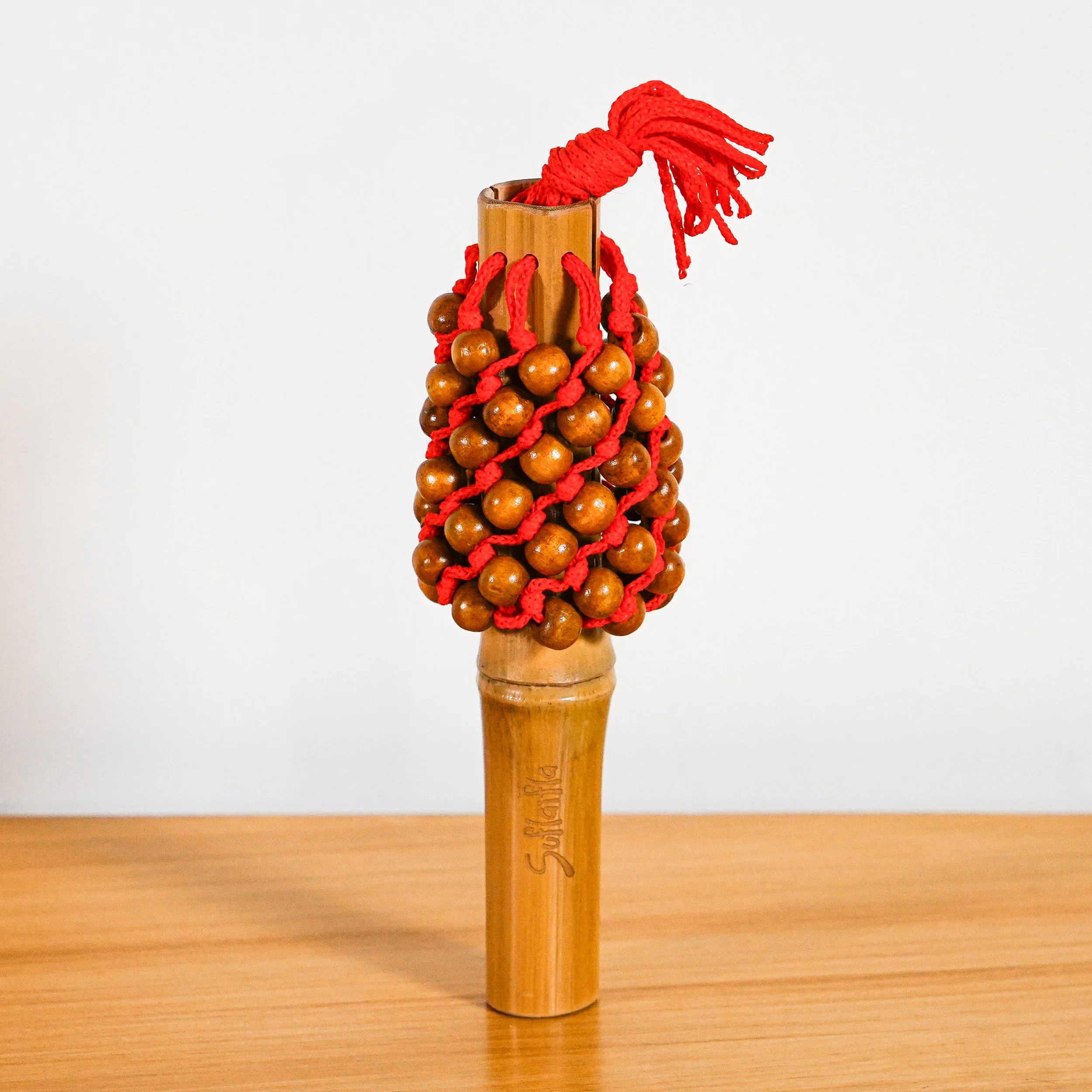 shekere mini de bambú suflaifla instrumento de percusión artesanal