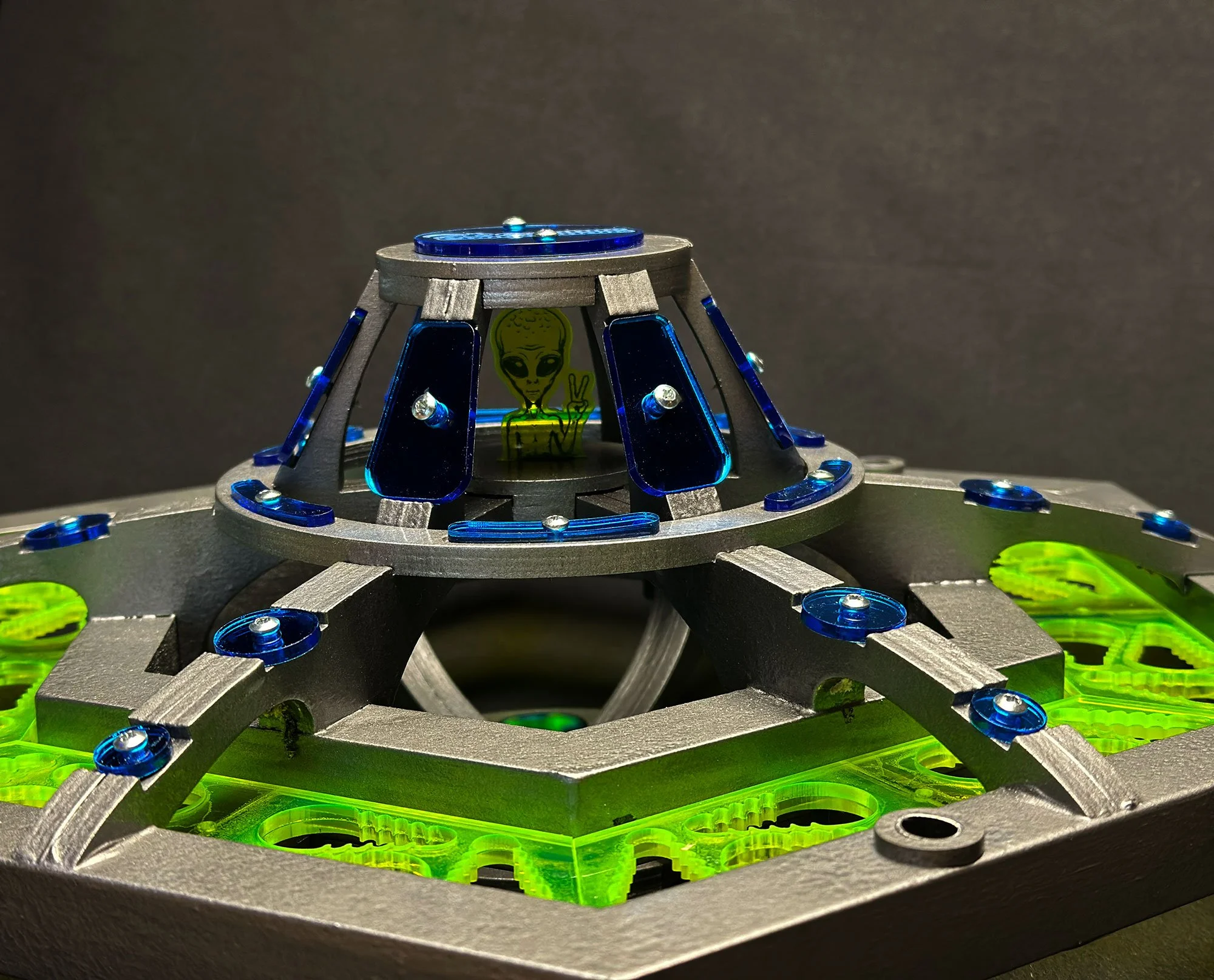 Green/Blue and Silver