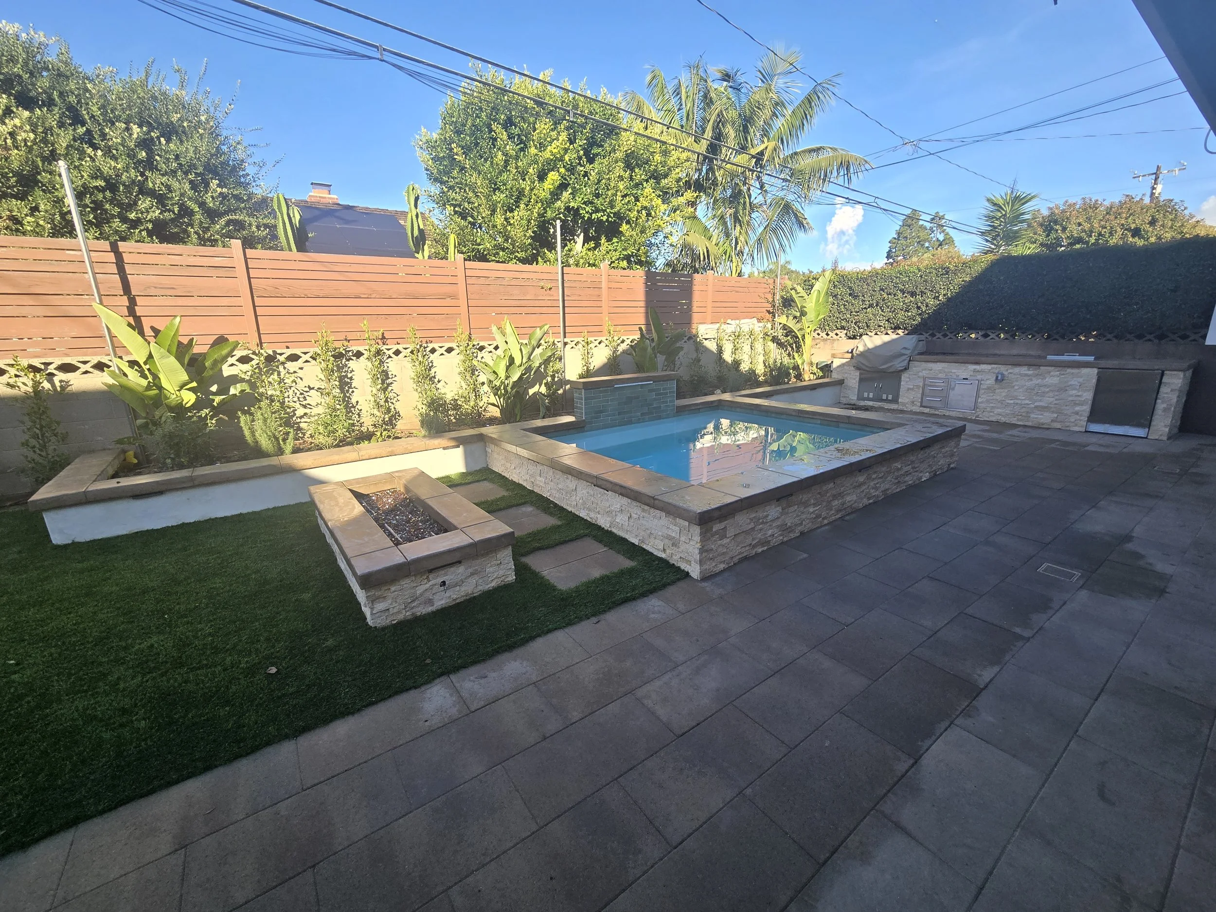 Backyard Remodeling with Spa - Seal Beach