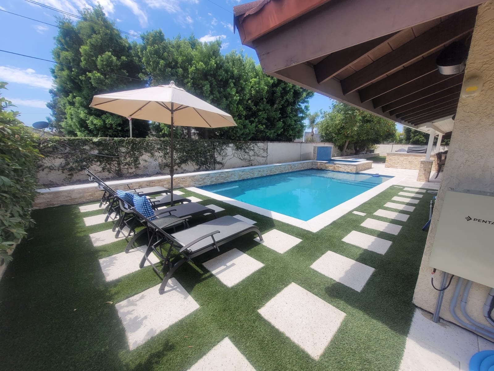 Backyard with new Pool - Santa Ana