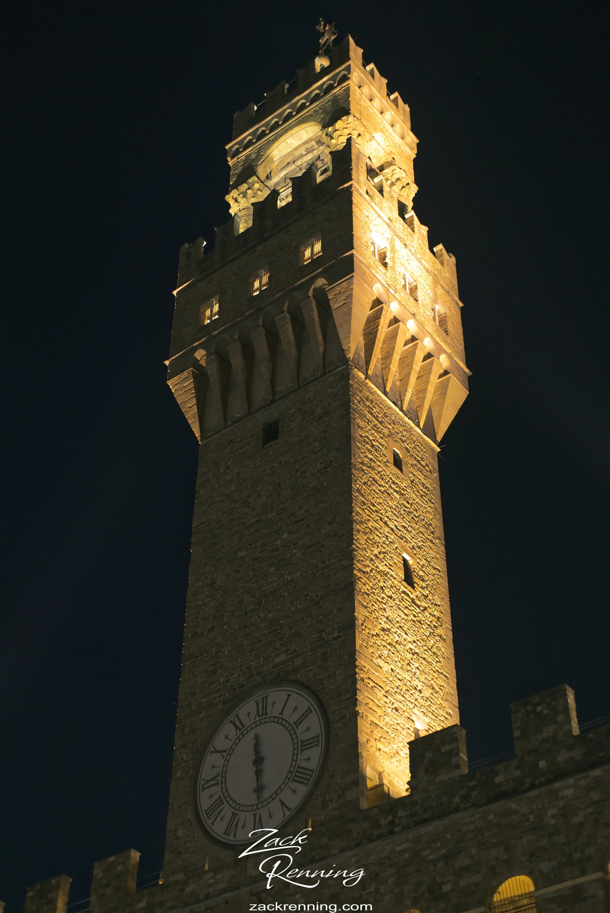 Clock and bell tower of Palazzo Vecchio