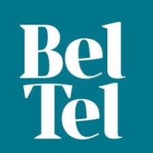 Text says "Bel Tel" in white letters on a teal background.