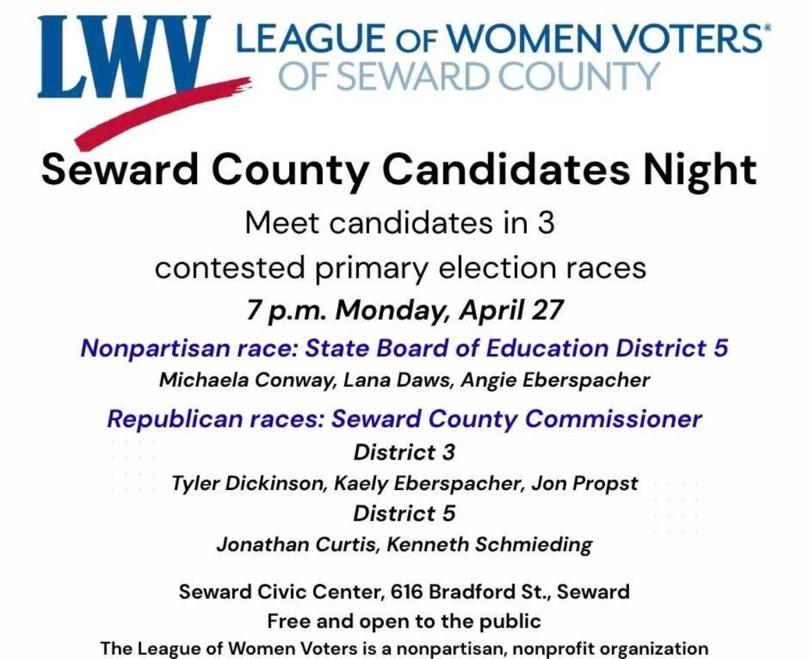 Seward County Candidates Night hosted by the League of Women Voters of Seward County