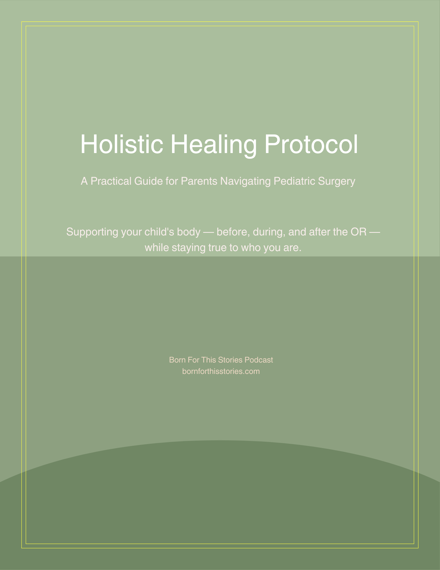 Holistic Healing Protocals For Pre/Post Op Support