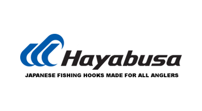 Hayabusa Hooks logo, link opens hayabusafishing.com