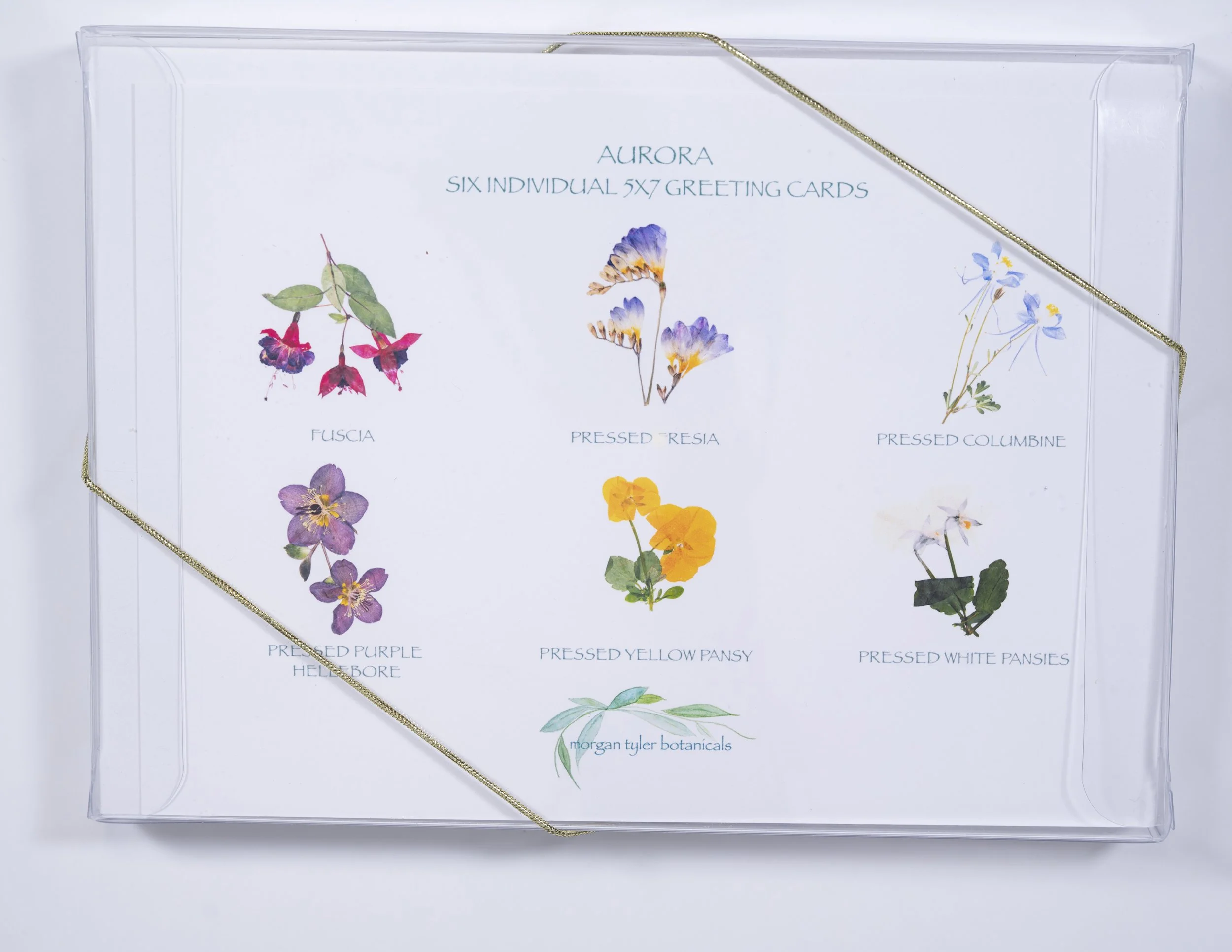 AURORA / Pressed Flower Greeting Card Set