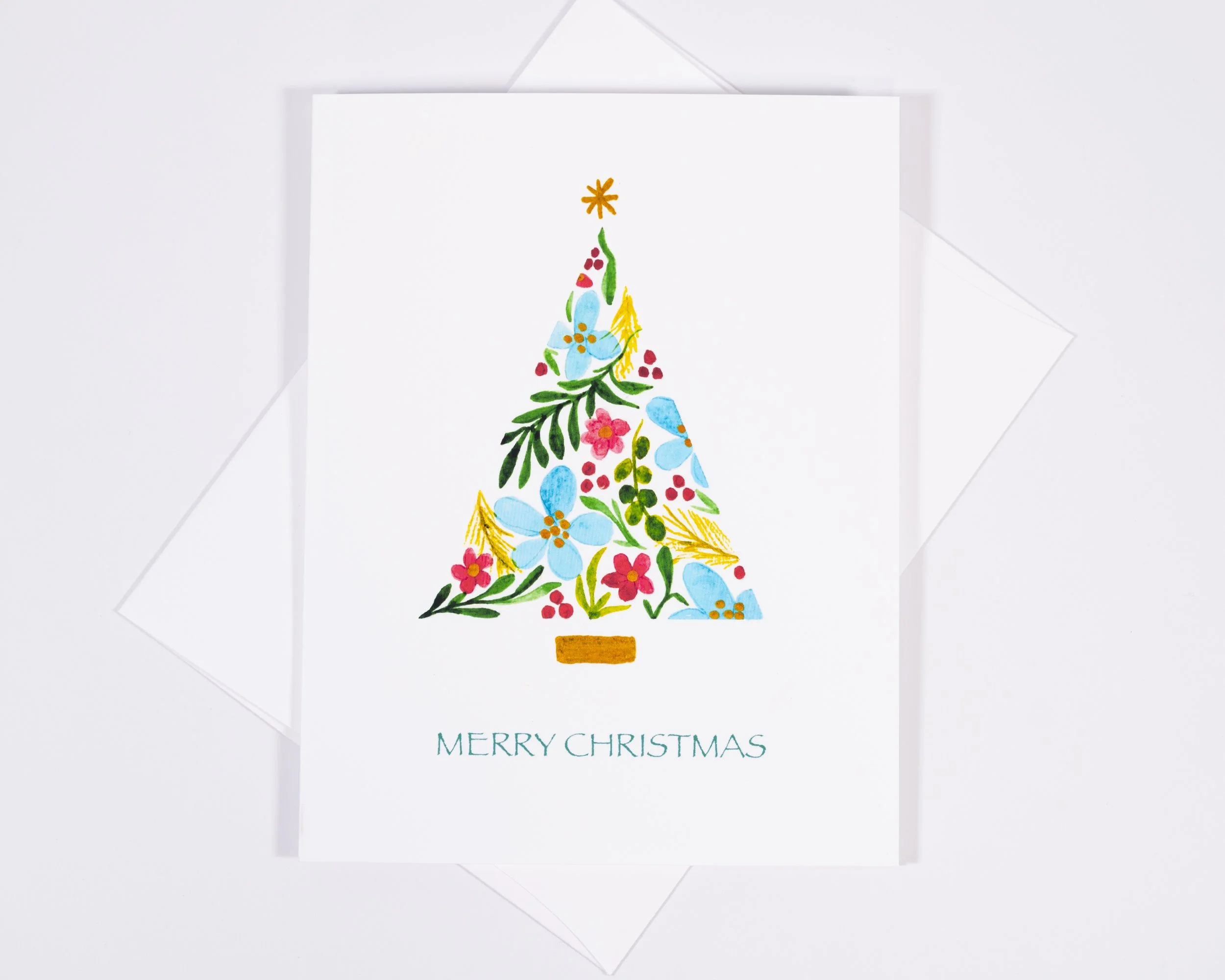 CHRISTMAS CARD / Turquoise Tree