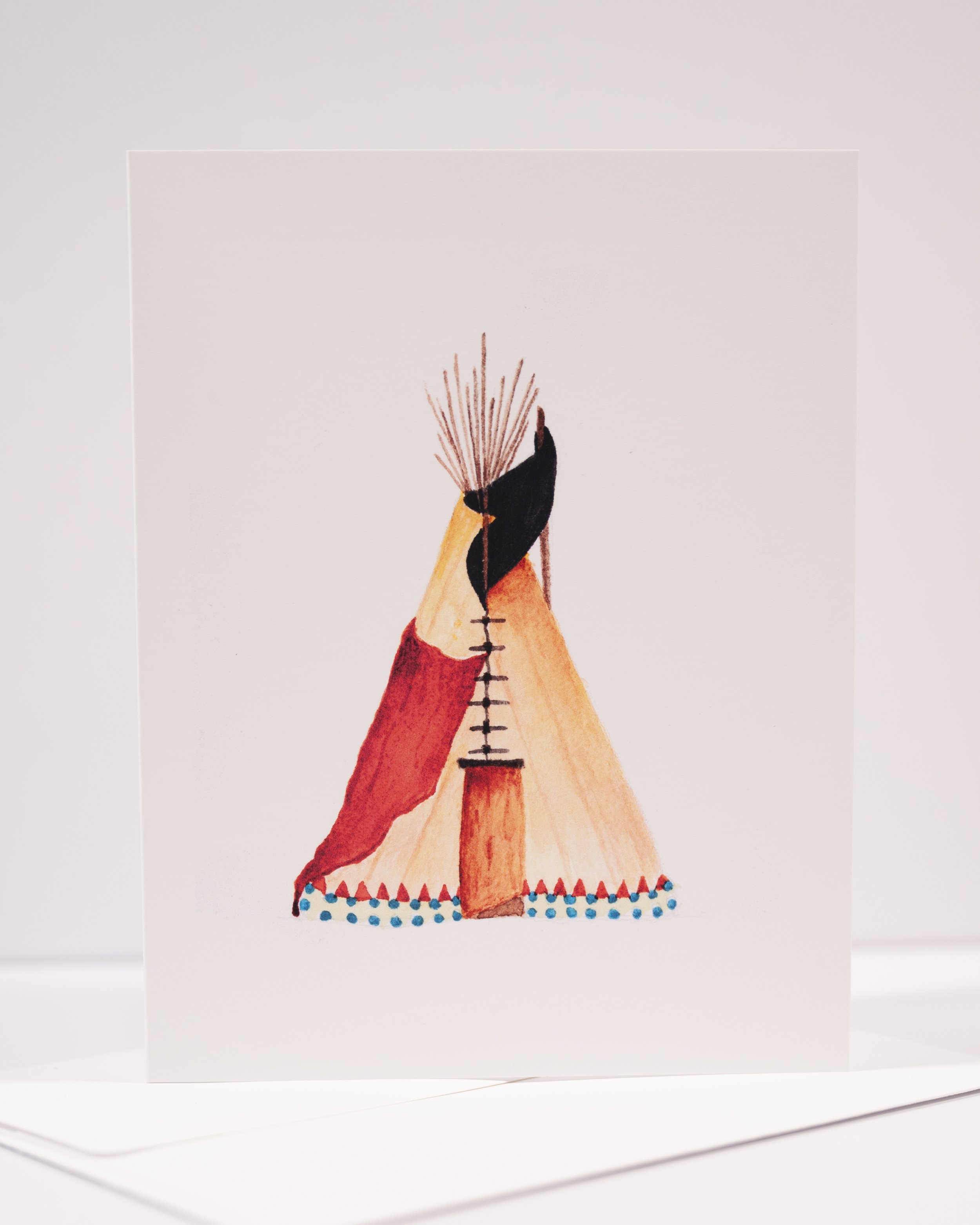 Watercolor Teepee Greeting Card