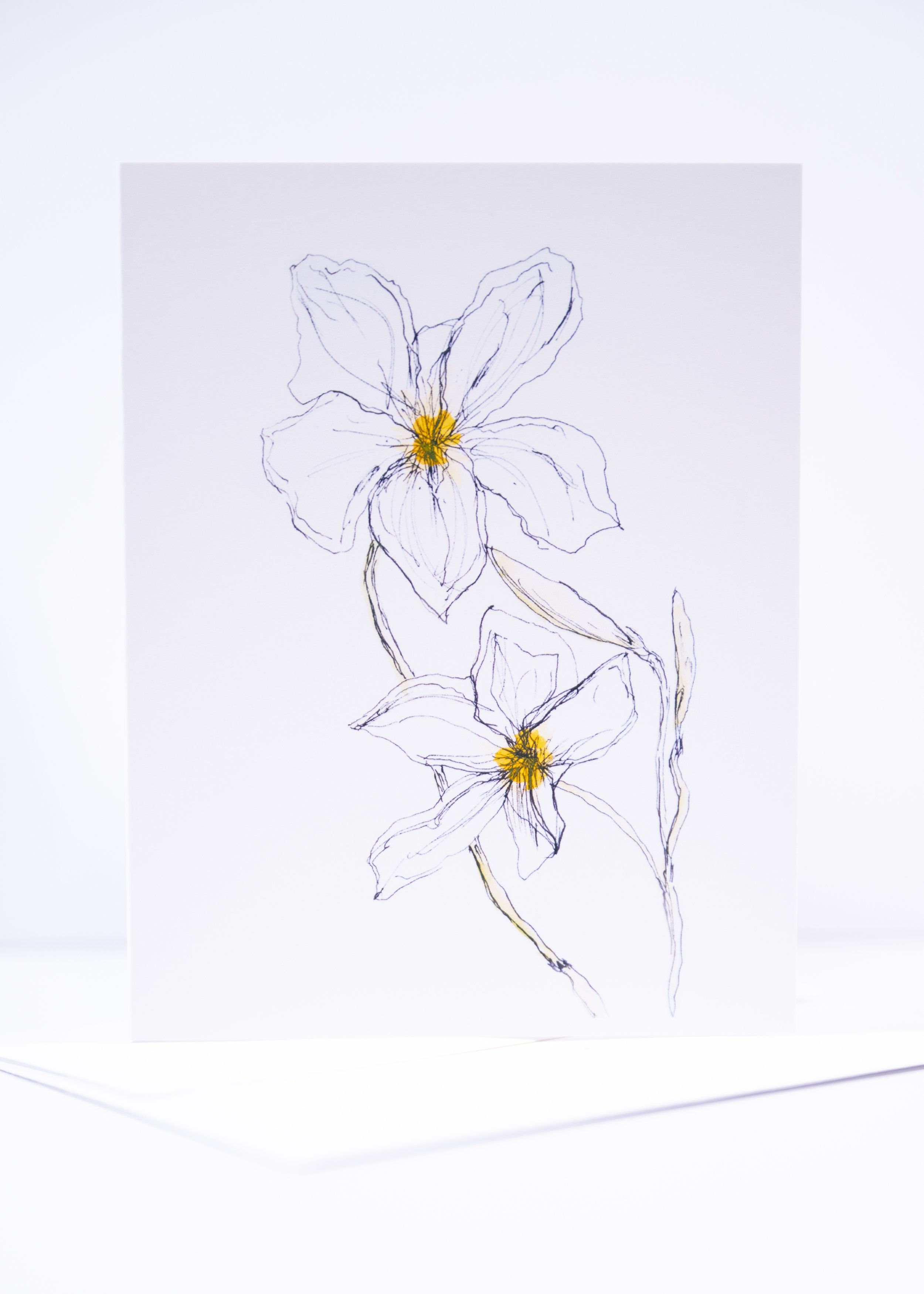 GREETING CARD / Pen & Ink Yellow Pen & Ink