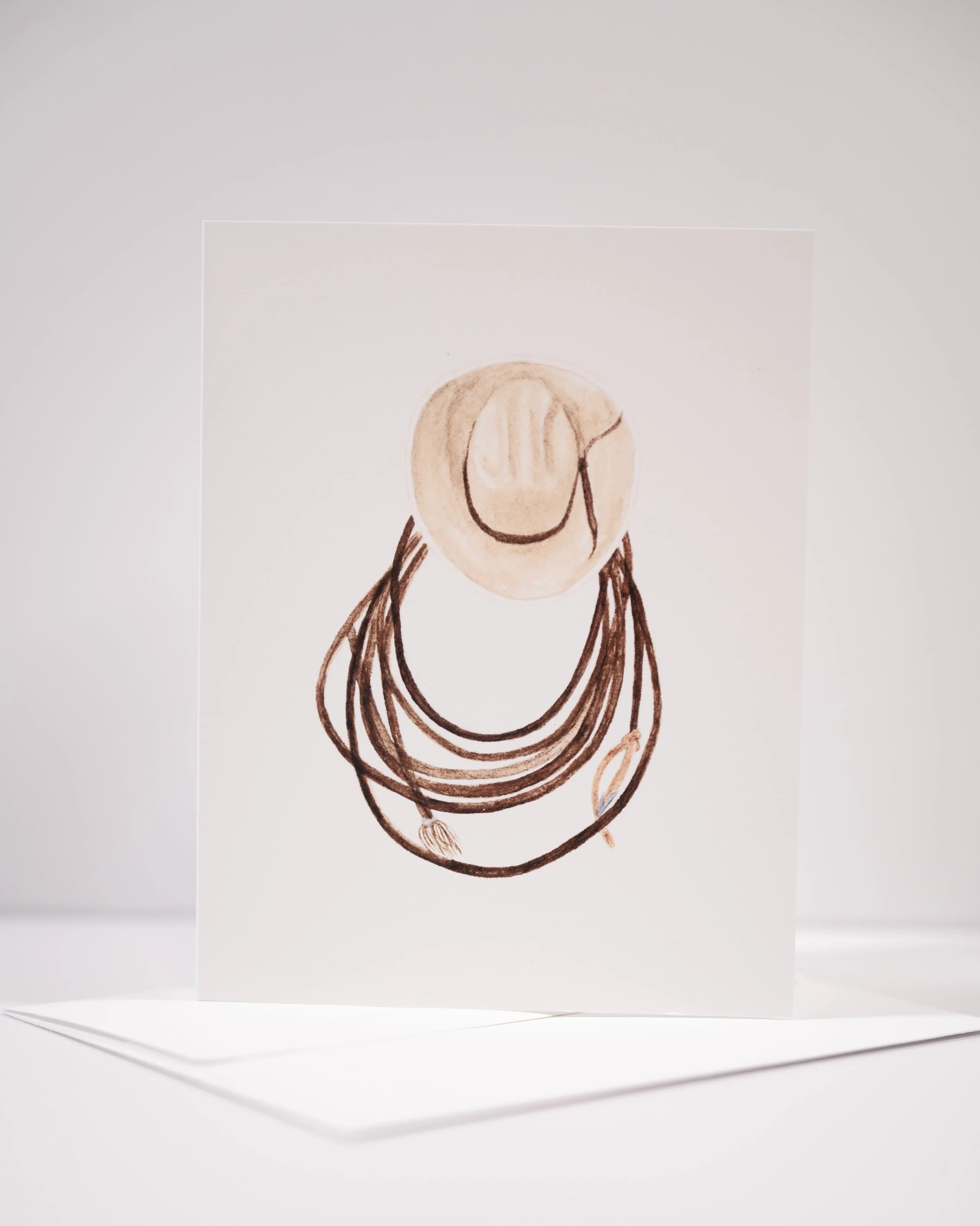 Western Charm Watercolor Greeting Card
