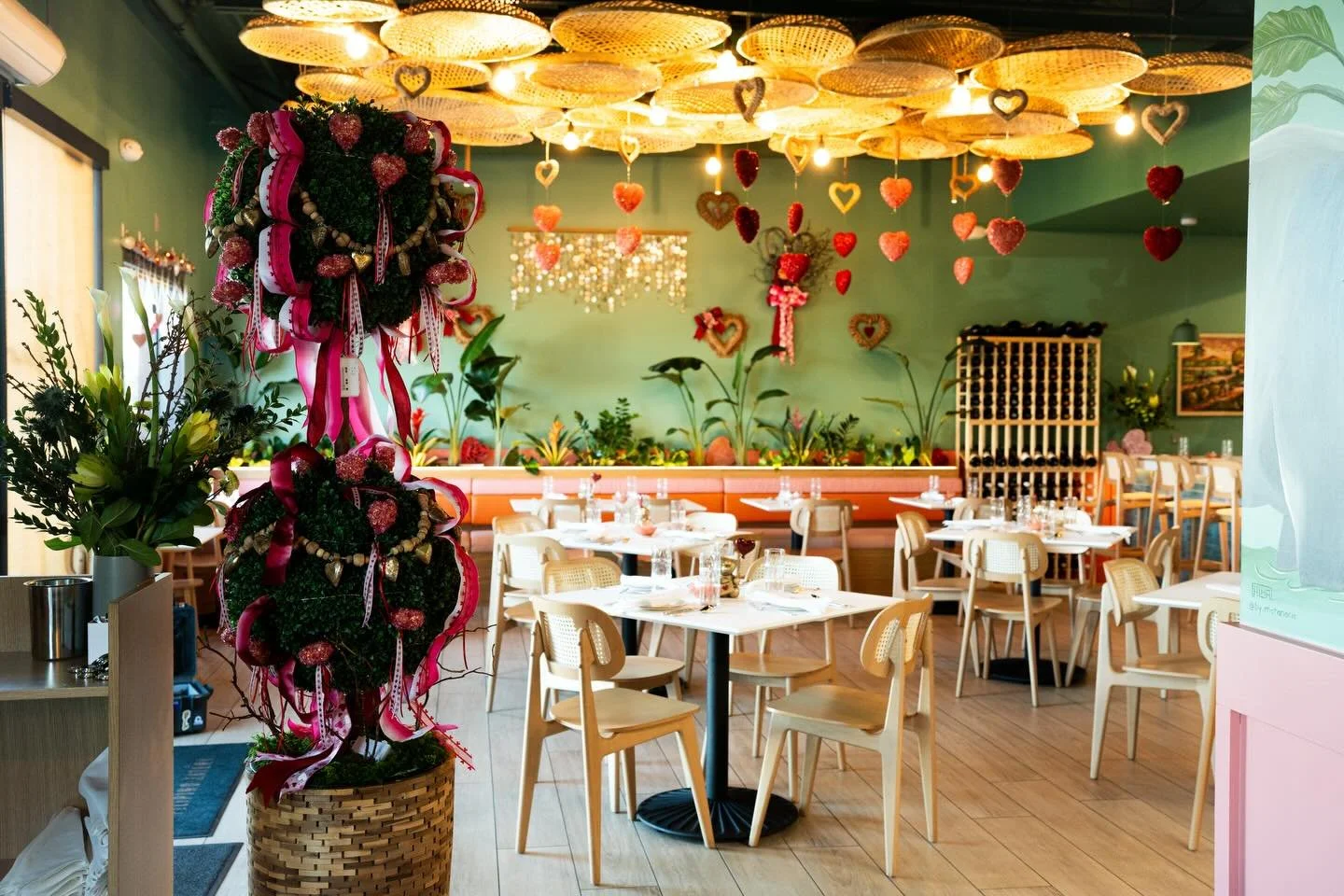 Valentine&rsquo;s Day is almost full. If you&rsquo;re hoping to enjoy the Valentine&rsquo;s d&eacute;cor at an easy pace, weekday dinners next week are a great time to come in&mdash;good food, a relaxed room, and time with someone you love. ❤️