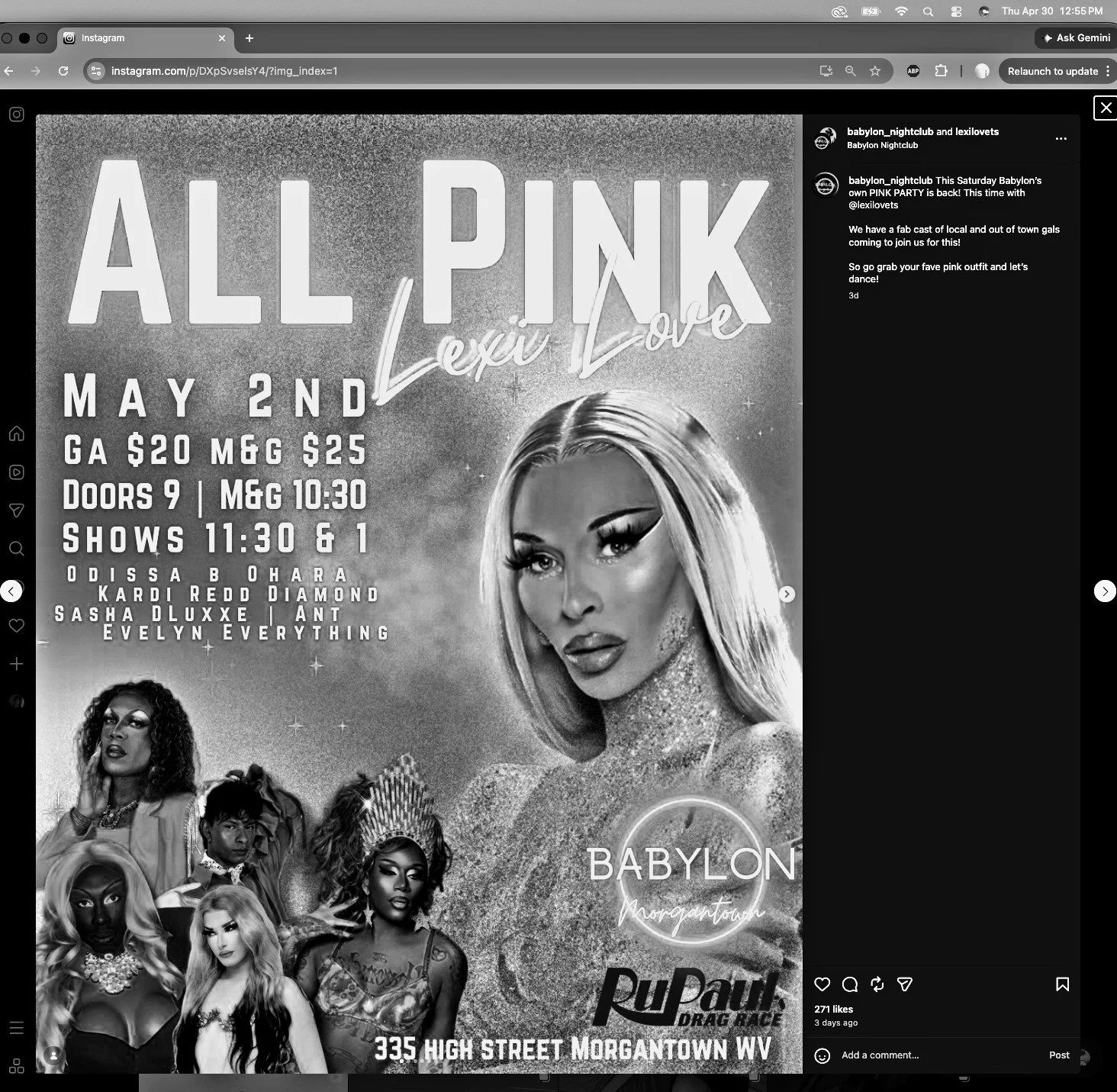 CEASE AND DESIST &ndash; Unauthorized Use of Federally Registered Trademark LEXI LOVE&reg;

To Whom It May Concern: babylon_nightclub This message serves as formal notice to immediately cease and desist all unauthorized use of the federally registere