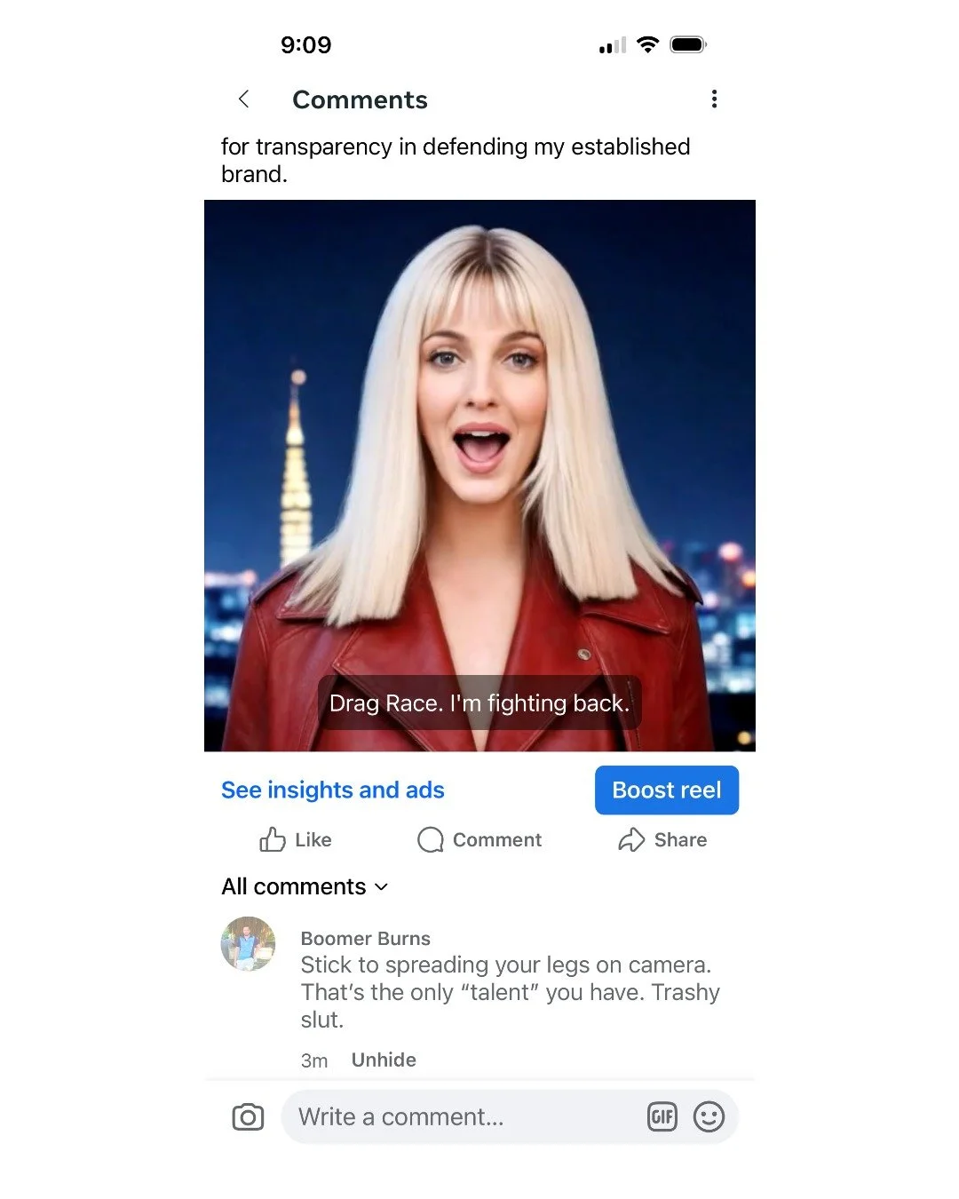 Slut-Shamed for Protecting My Business: The Reality of Fighting Drag Race and Paramount Over My Name Lexi Love

The toxic, misogynistic harassment shown here is a fraction of what I have received while defending my intellectual property. 

Media cong