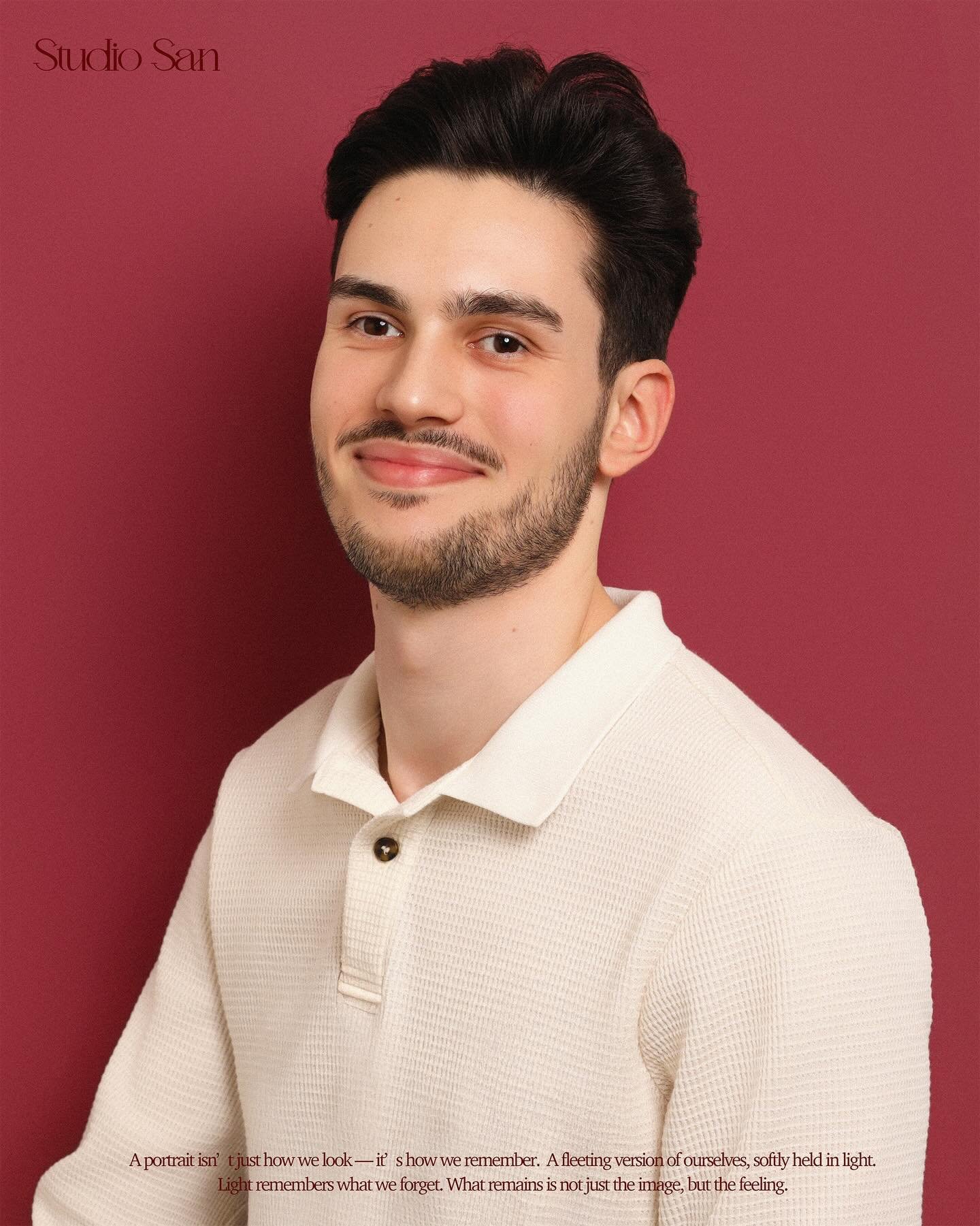 He was calm, kind, and a little reserved, but fully engaged in the shoot! I&rsquo;m glad his natural self came through in the photo😁