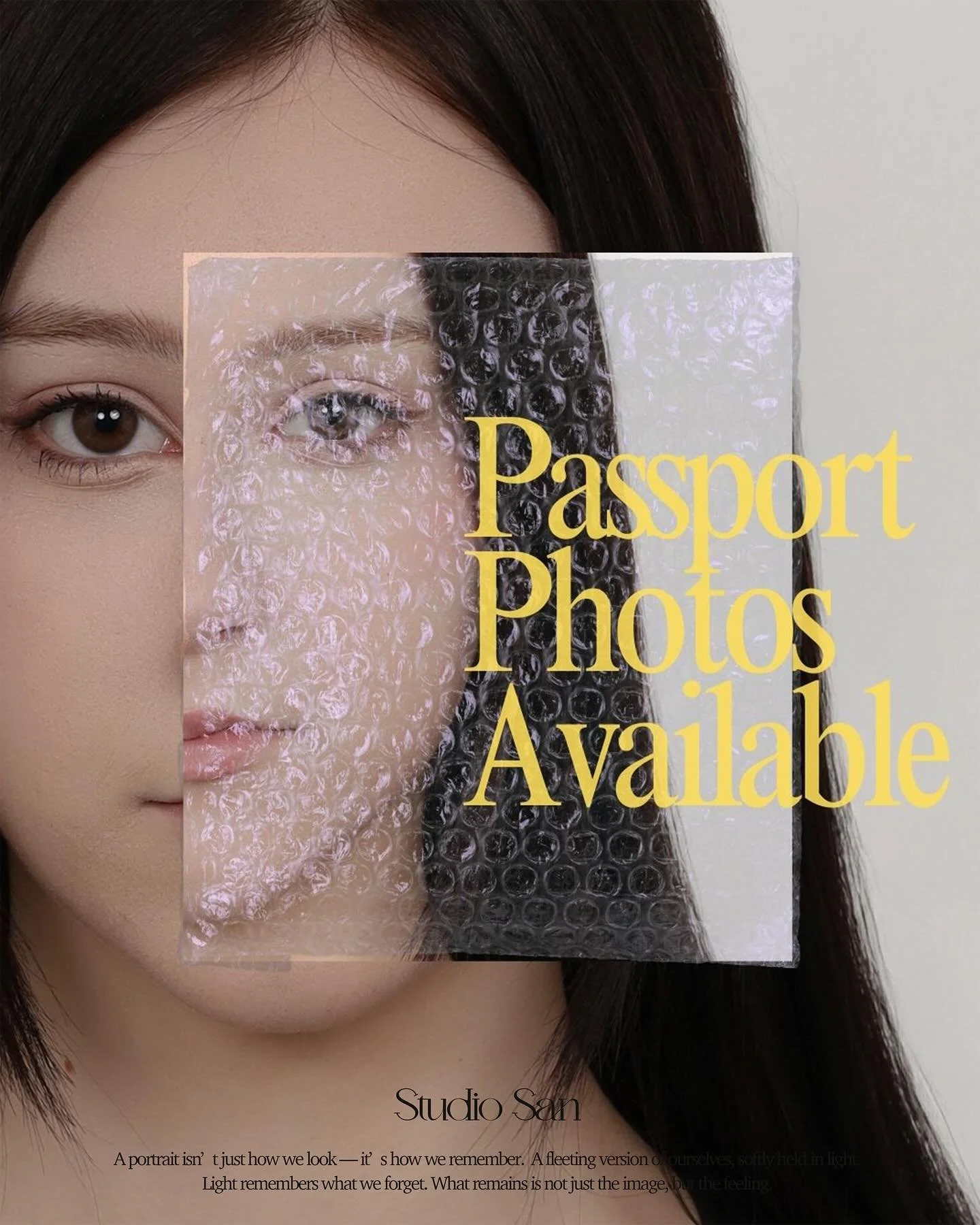 ✈️ Passport Photo Package 📸

Need a perfect passport photo for travel, visa, or ID? We&rsquo;ve got you covered!

✔️ Professional lighting &amp; quick shooting
✔️ Photo that meets official passport standards
✔️ Fast editing &amp; printing

Look your
